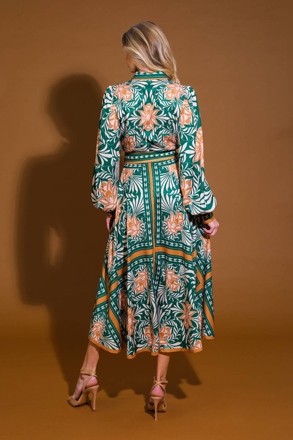 LOVE ESPRESSO WOVEN MIDI DRESS Flying Tomato