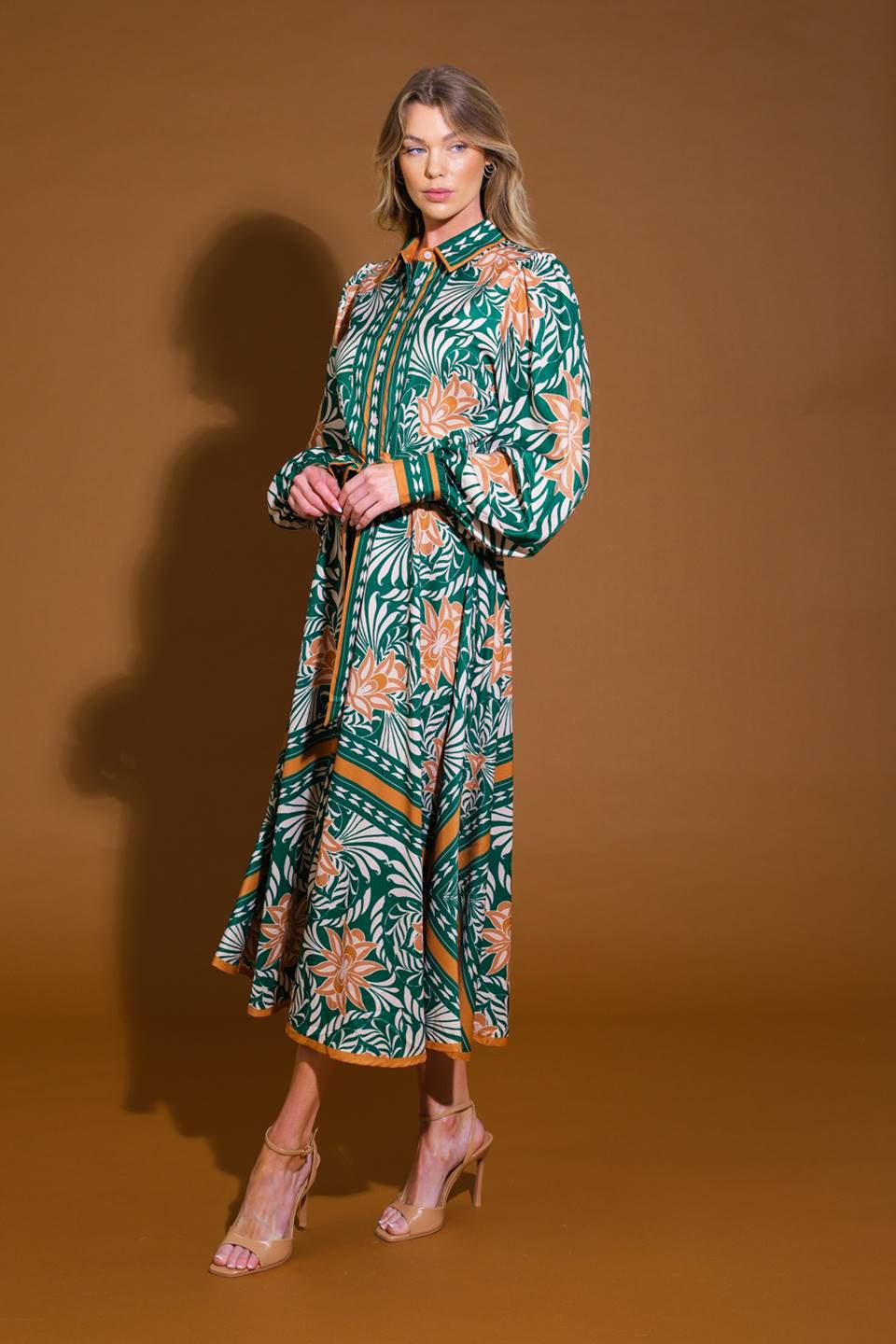 LOVE ESPRESSO WOVEN MIDI DRESS Flying Tomato