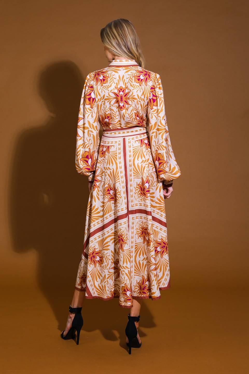 LOVE ESPRESSO WOVEN MIDI DRESS Flying Tomato