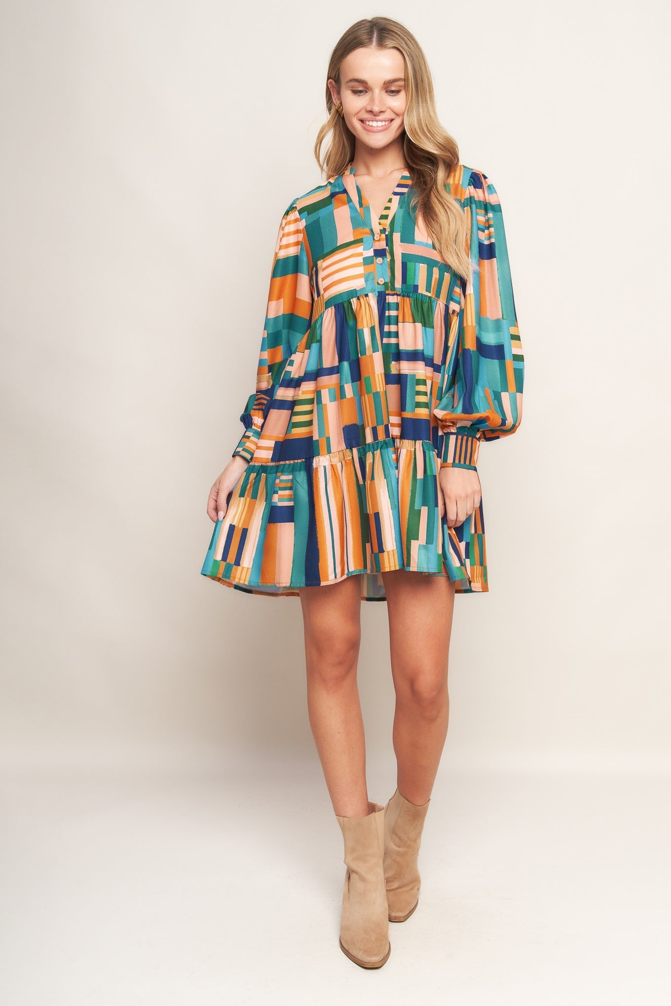 EFFORTLESS SELECTION WOVEN MINI DRESS Flying Tomato