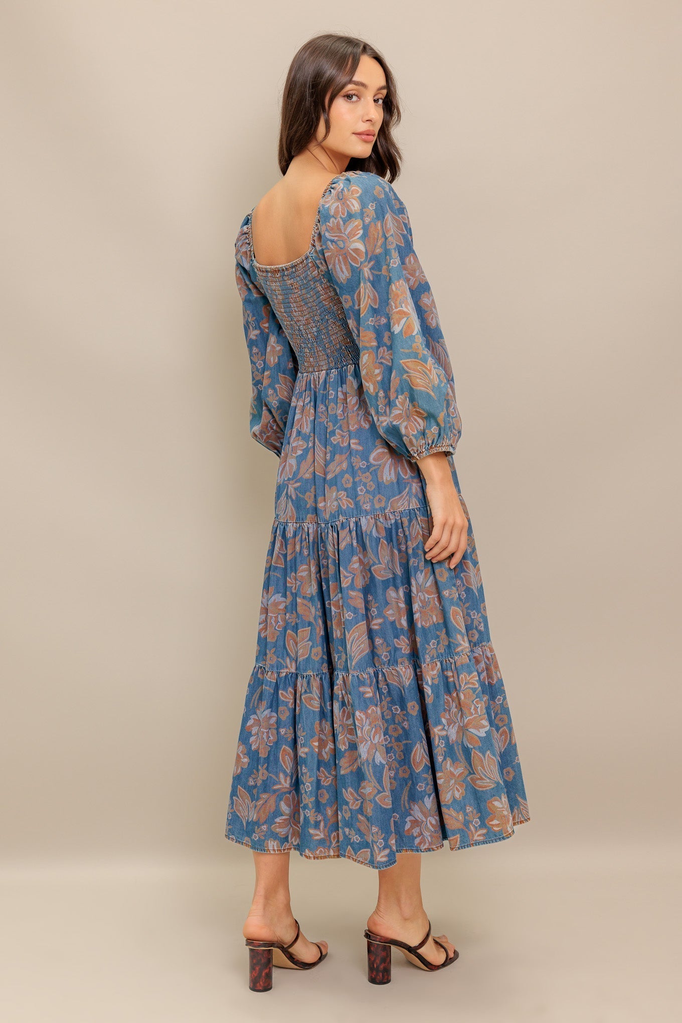 CIRCLE OF FRIENDS DENIM MIDI DRESS Flying Tomato