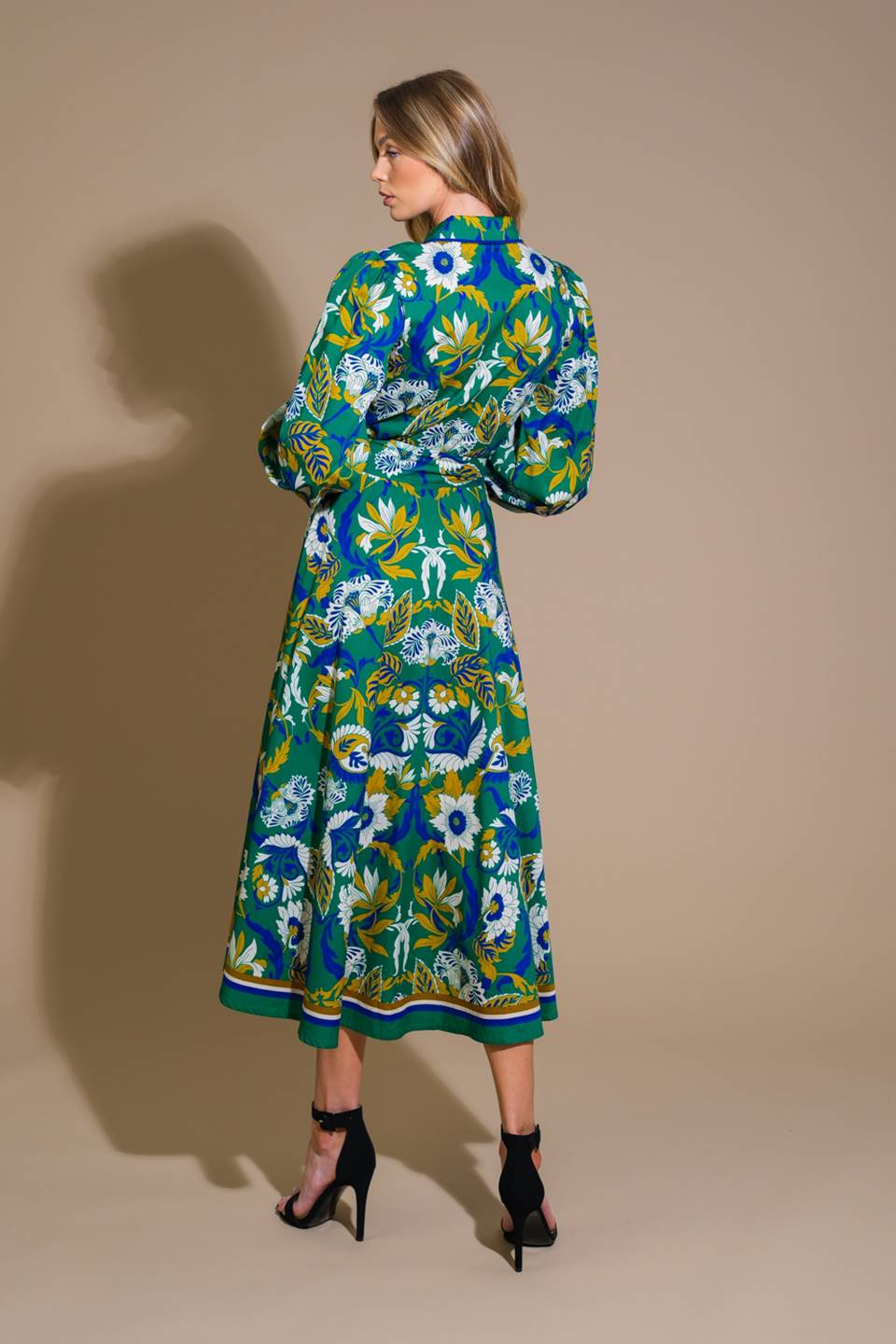 TAKE ME BACK TO SHIRT WOVEN MIDI DRESS Flying Tomato