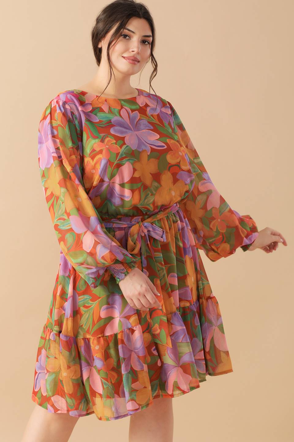 MUTED GARDEN WOVEN MINI DRESS Flying Tomato