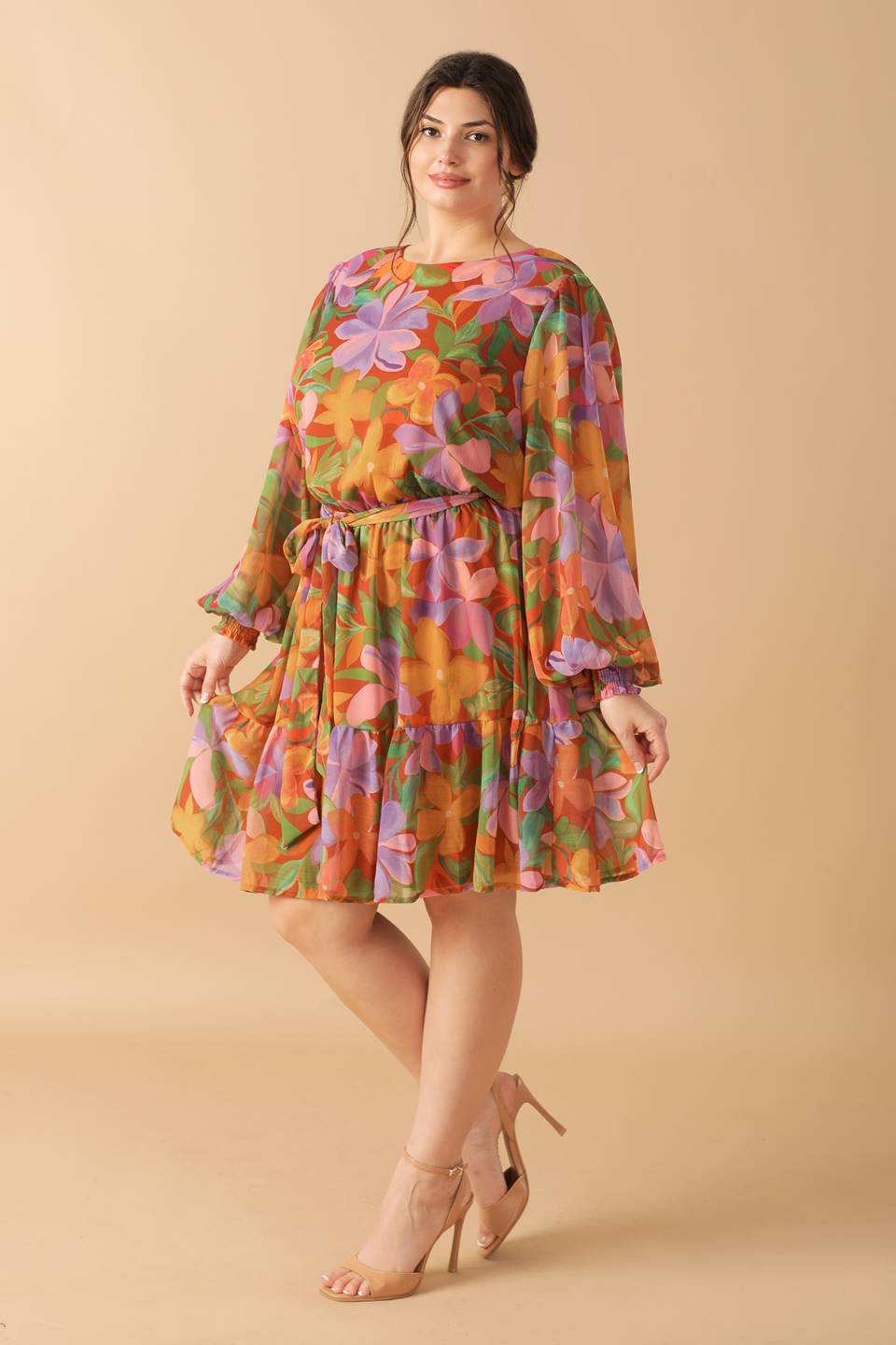 MUTED GARDEN WOVEN MINI DRESS Flying Tomato