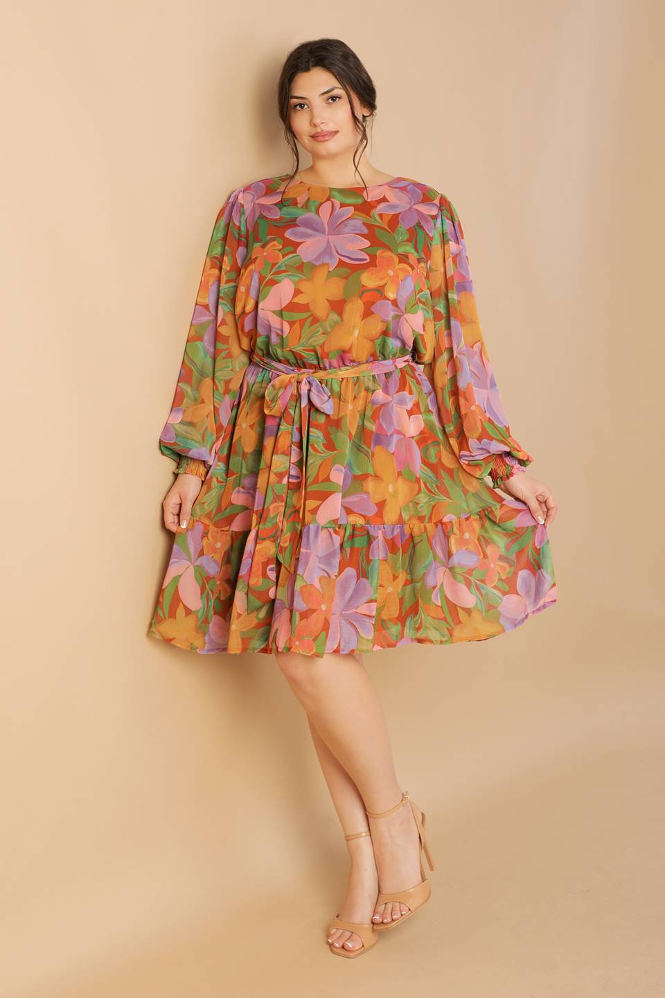 MUTED GARDEN WOVEN MINI DRESS Flying Tomato