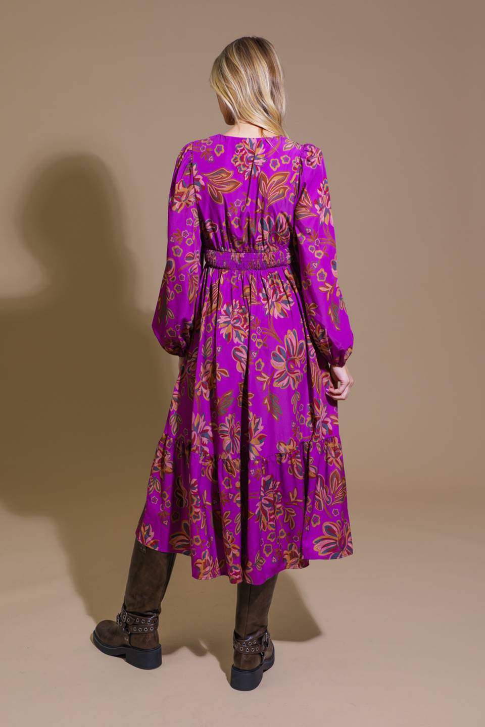 ELEGANTLY ELEVATED WOVEN MIDI DRESS Flying Tomato