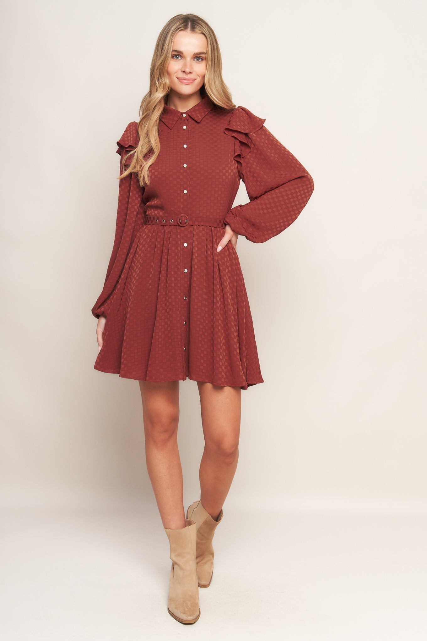 CALL IT LOVE WOVEN MINI DRESS Flying Tomato