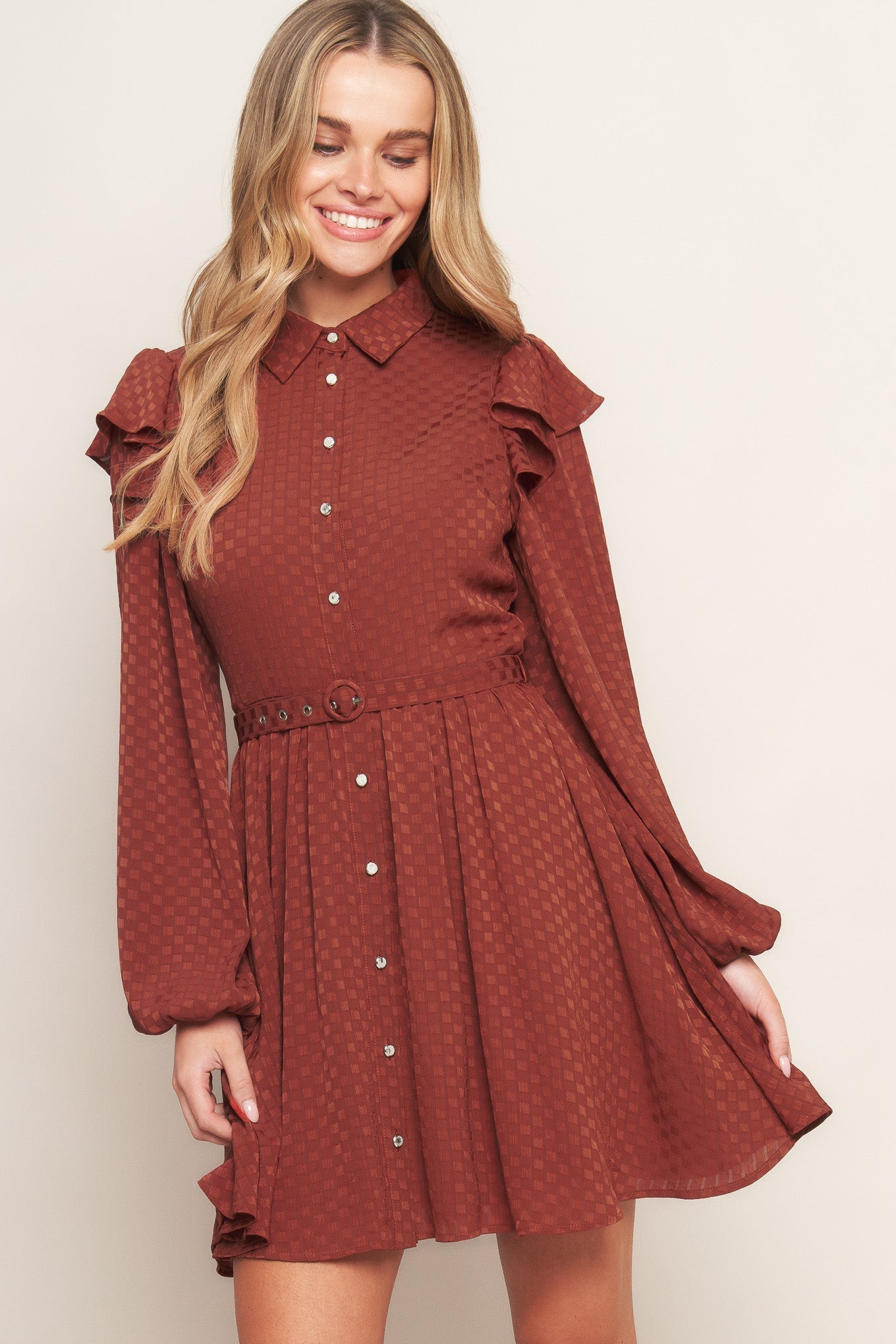 CALL IT LOVE WOVEN MINI DRESS Flying Tomato