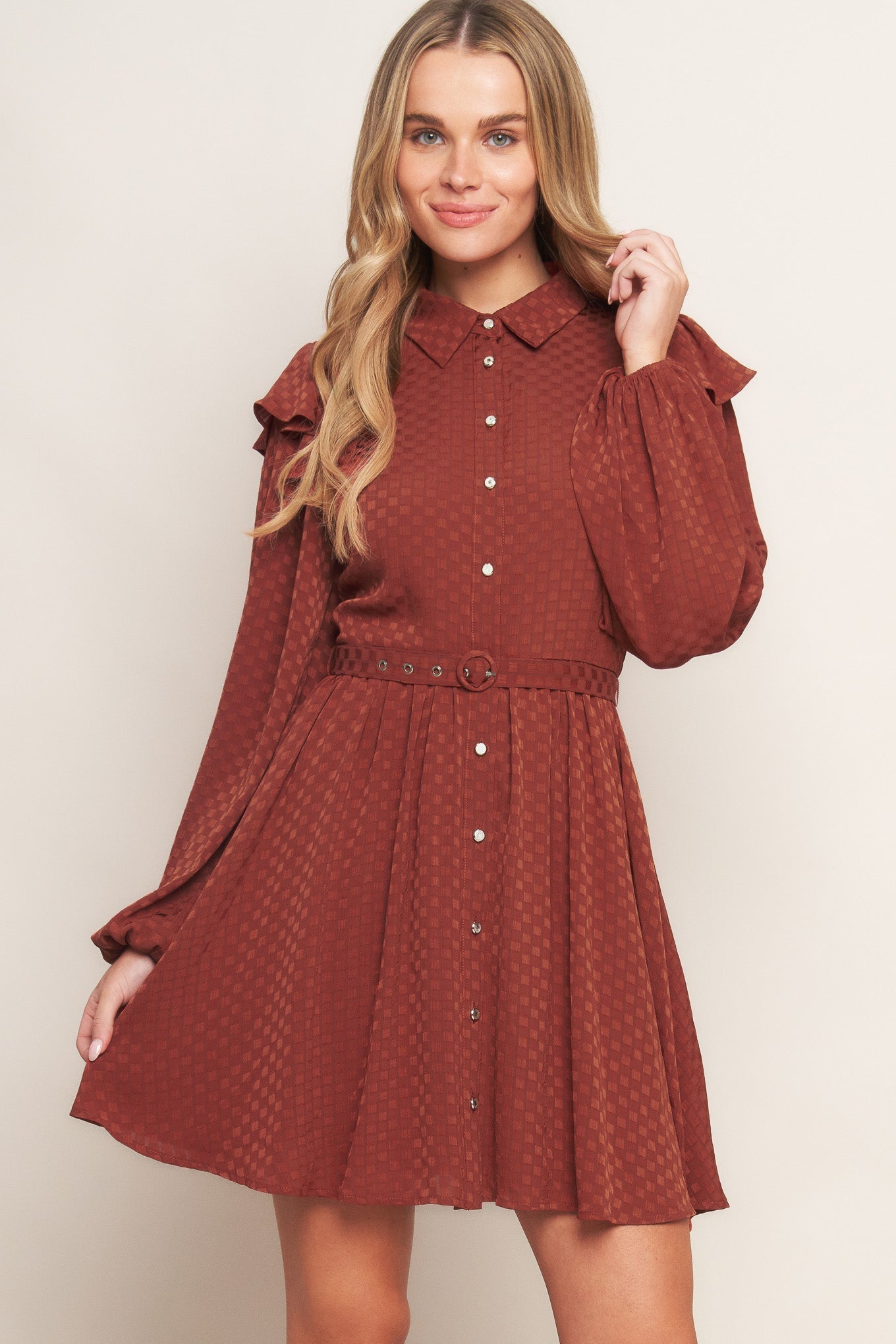CALL IT LOVE WOVEN MINI DRESS Flying Tomato