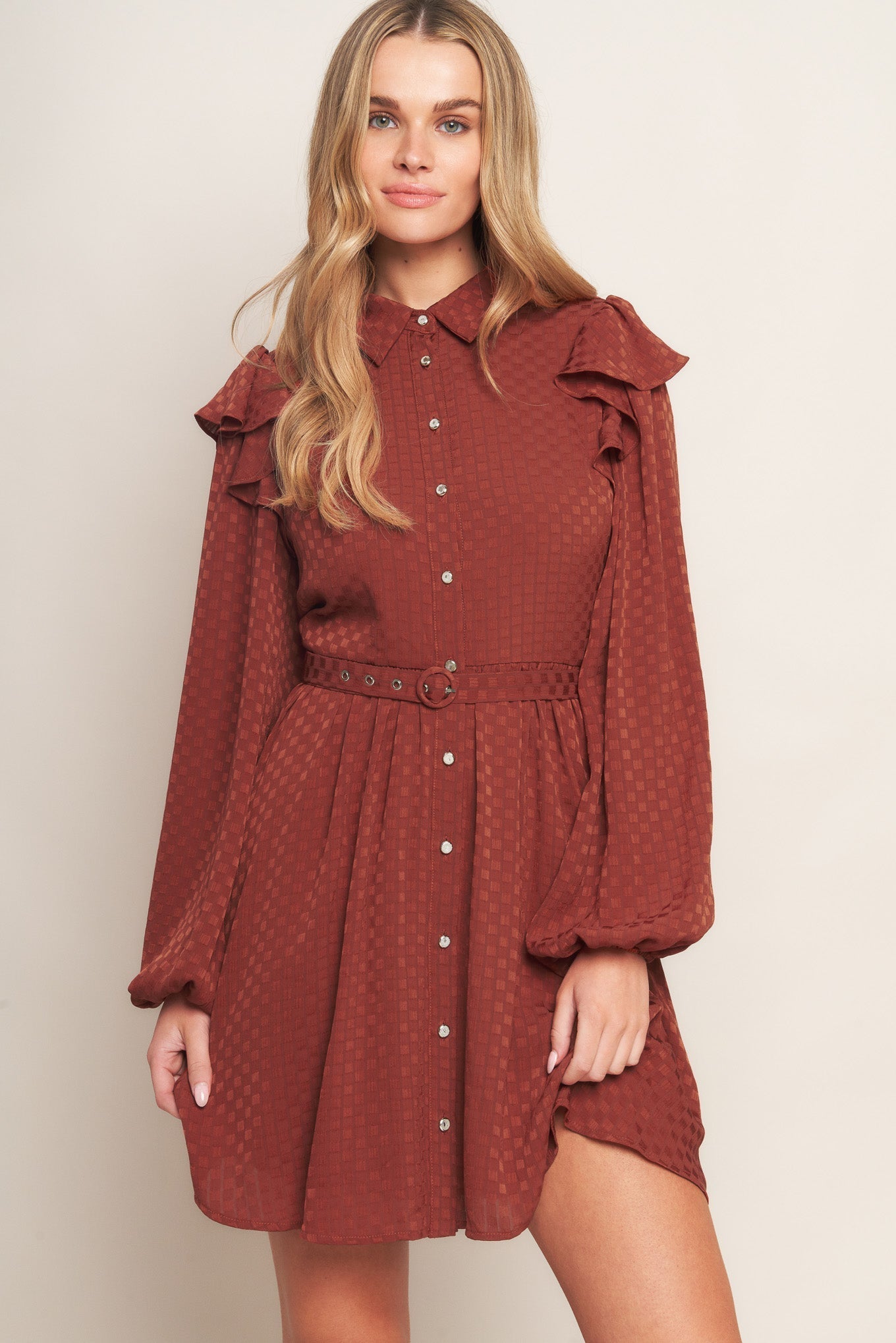 CALL IT LOVE WOVEN MINI DRESS Flying Tomato