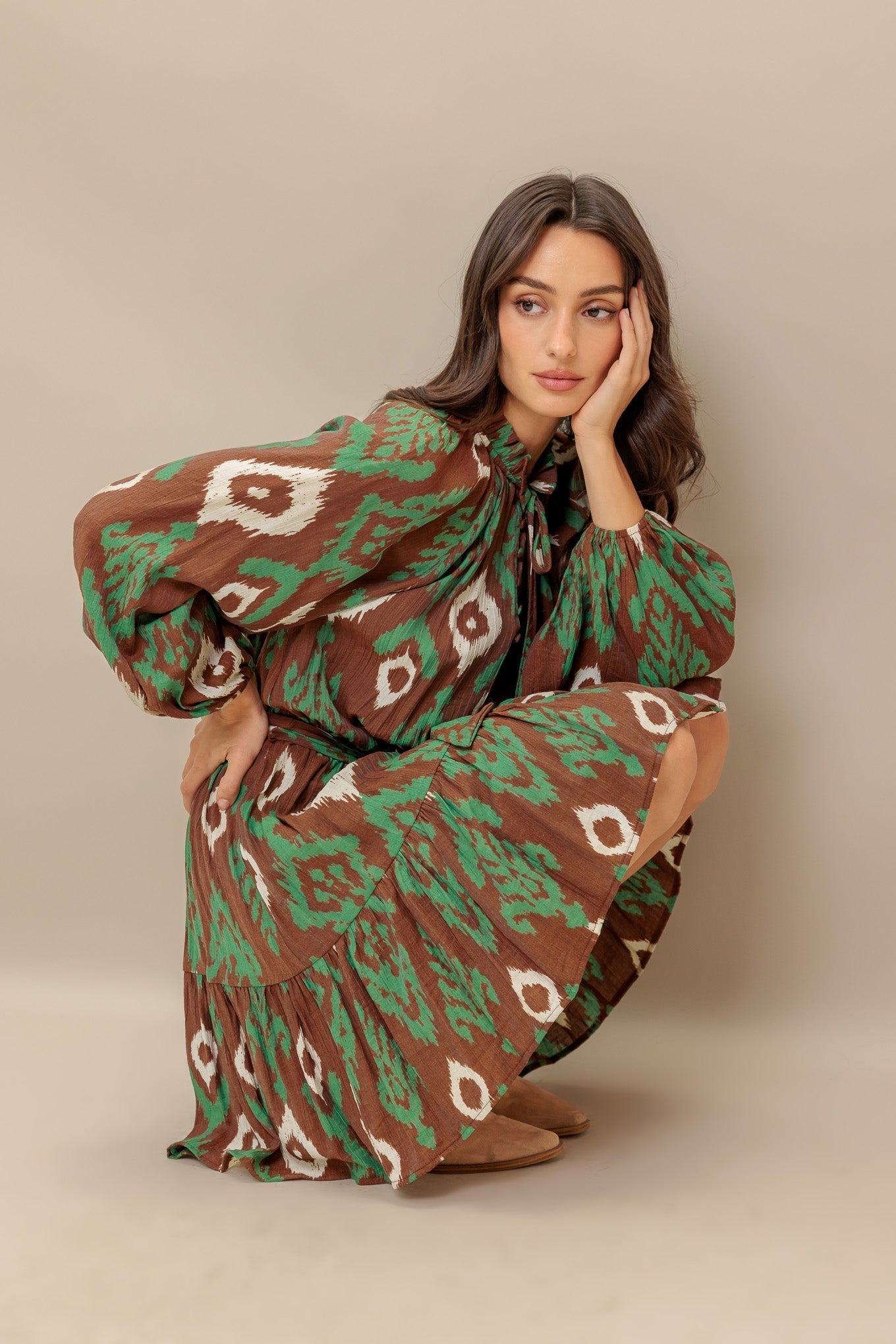 WILD TERRACOTTA WOVEN MINI DRESS Flying Tomato