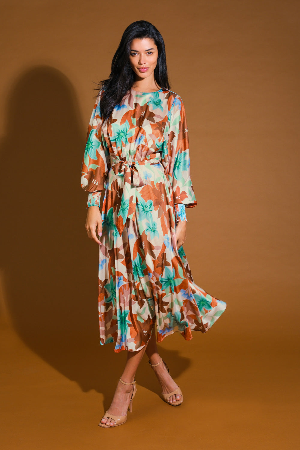 MYSTIC TWILIGHT WOVEN MIDI DRESS Flying Tomato