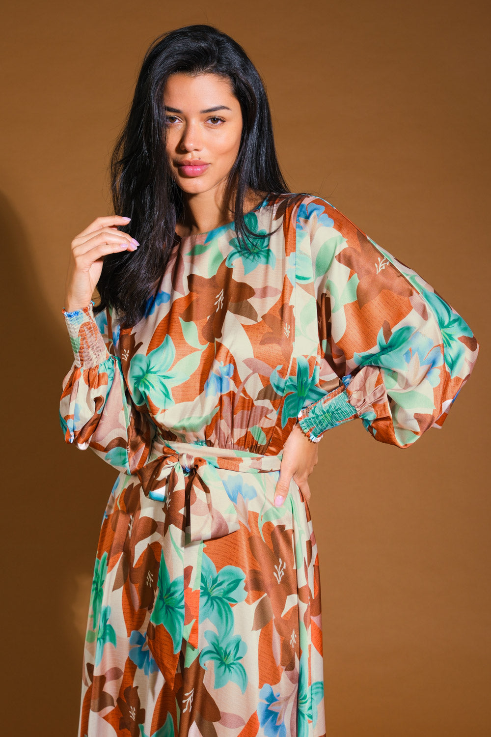 MYSTIC TWILIGHT WOVEN MIDI DRESS Flying Tomato