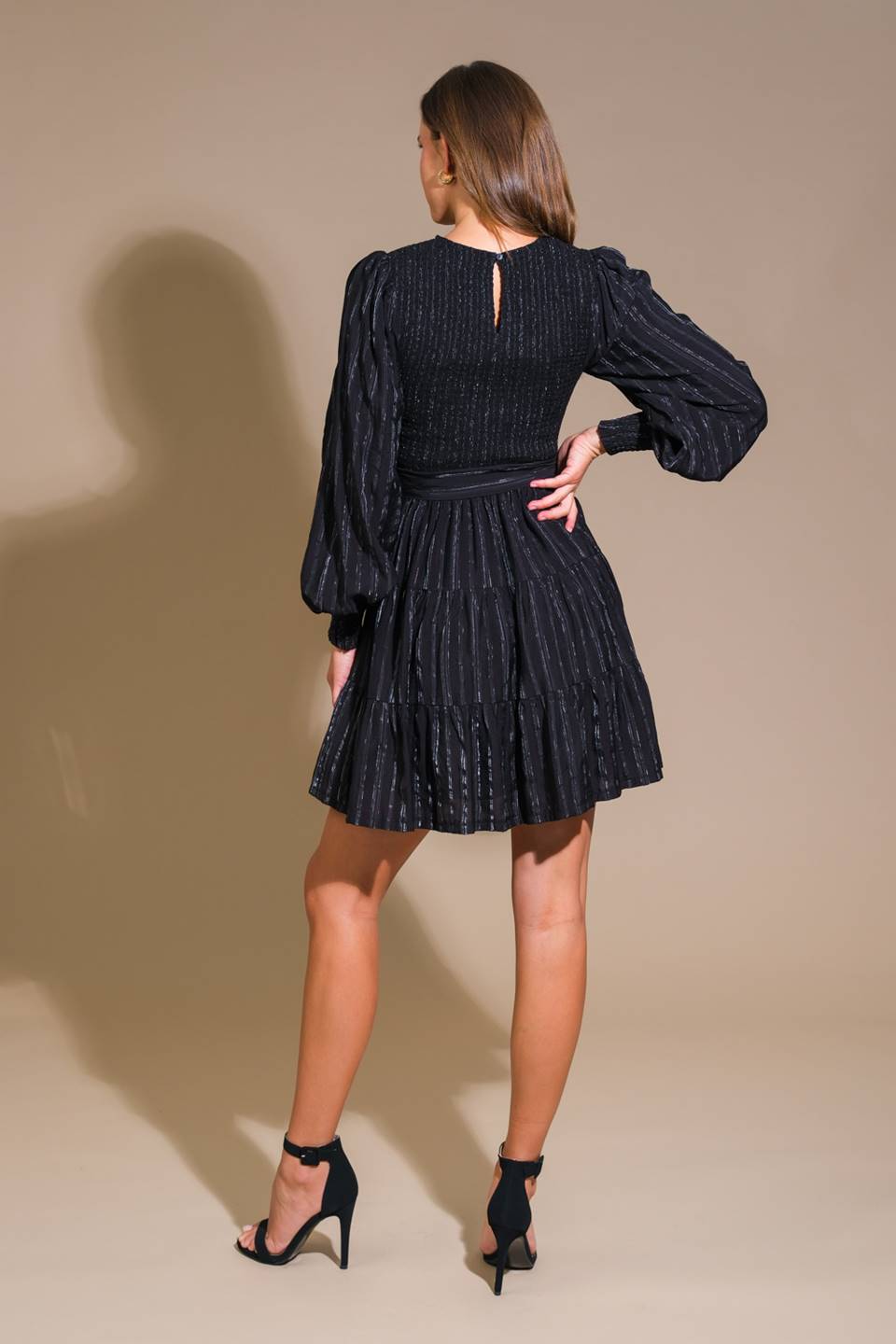 DREAMING OF ELEGANCE WOVEN MINI DRESS