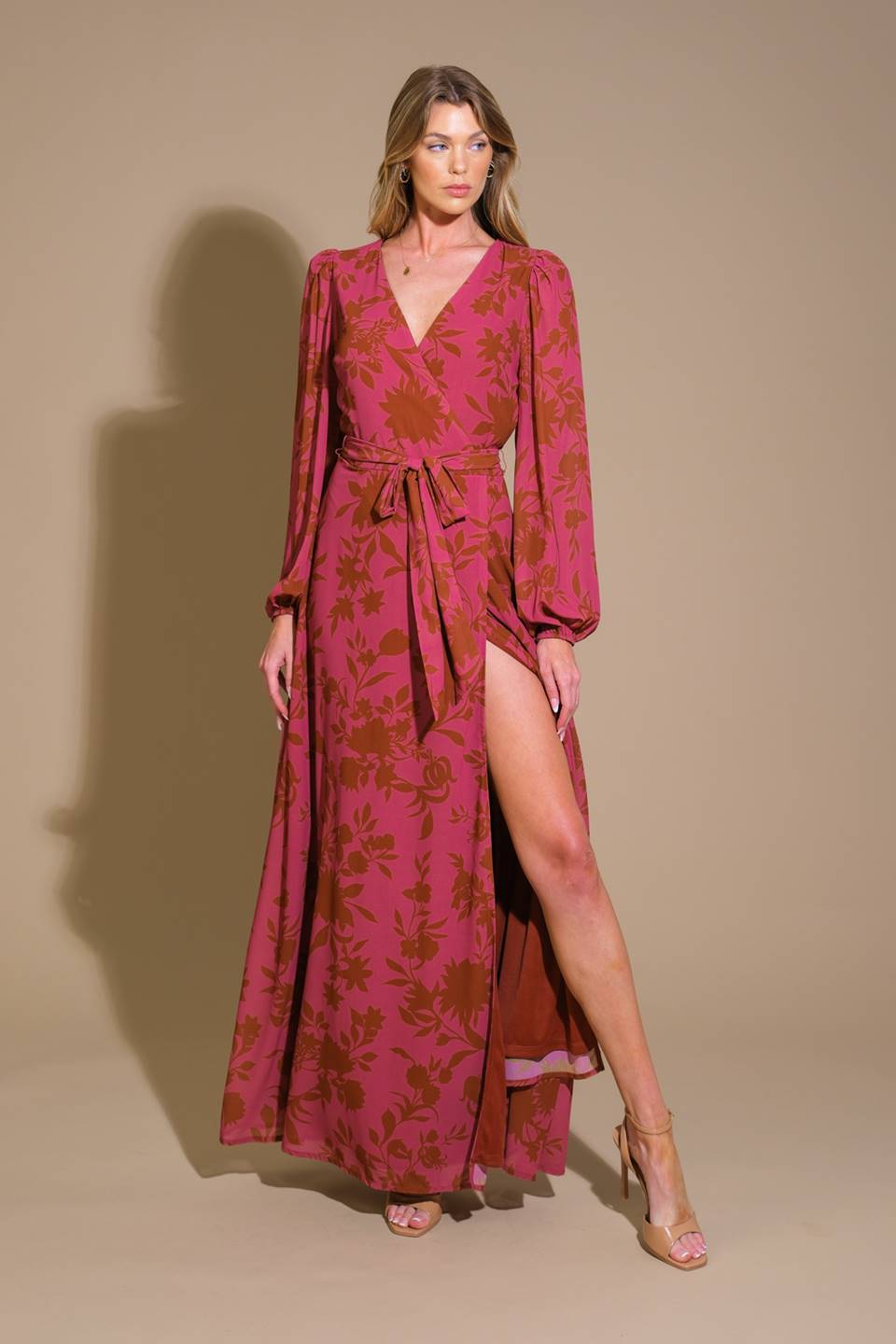 CROSS YOUR MIND WOVEN MAXI DRESS Flying Tomato