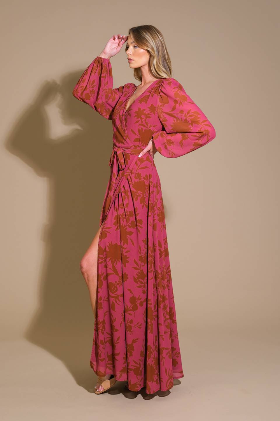 CROSS YOUR MIND WOVEN MAXI DRESS Flying Tomato