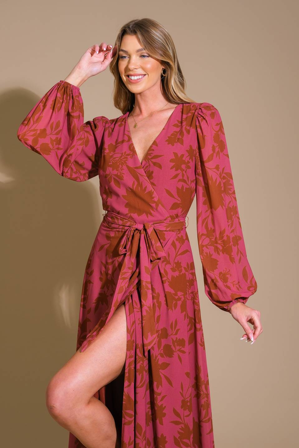 CROSS YOUR MIND WOVEN MAXI DRESS Flying Tomato