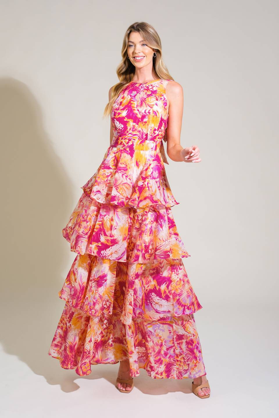 PARADISE PALMS WOVEN MAXI DRESS Flying Tomato