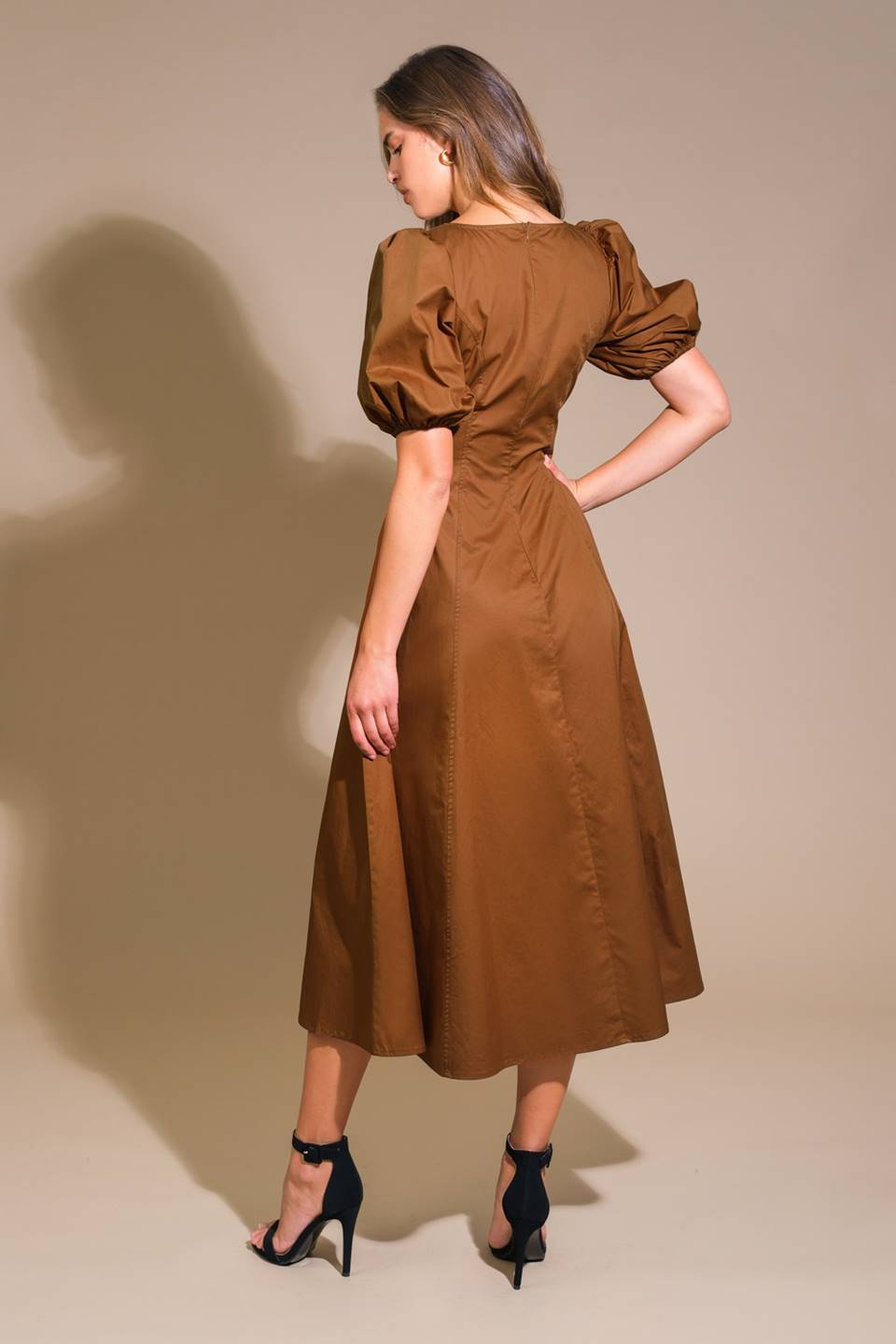 COLORS OF MY HEART WOVEN MIDI DRESS Flying Tomato