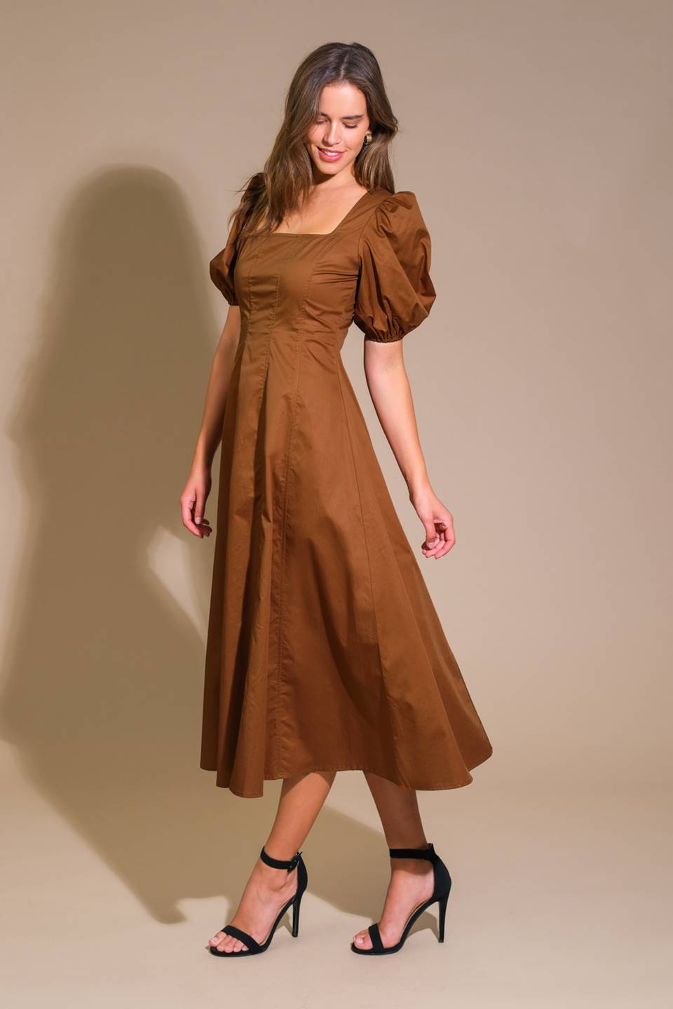 COLORS OF MY HEART WOVEN MIDI DRESS Flying Tomato