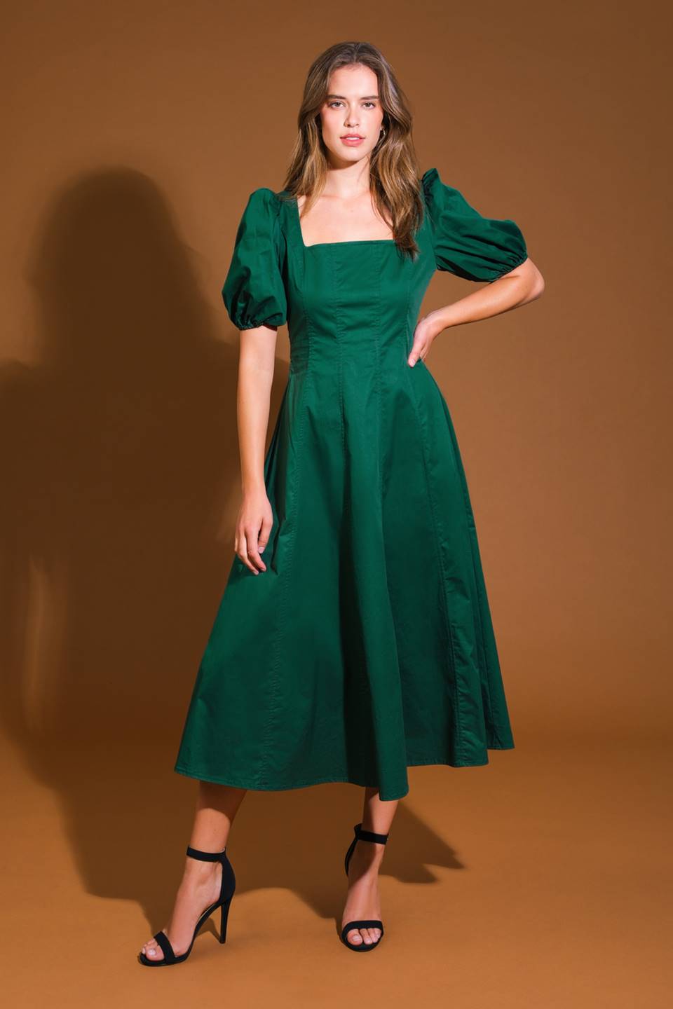 COLORS OF MY HEART WOVEN MIDI DRESS Flying Tomato