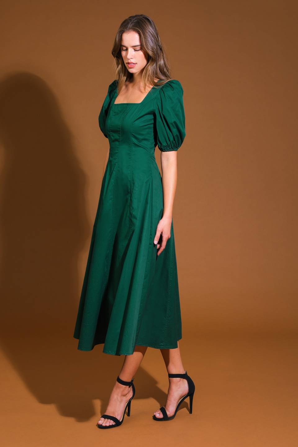 COLORS OF MY HEART WOVEN MIDI DRESS Flying Tomato