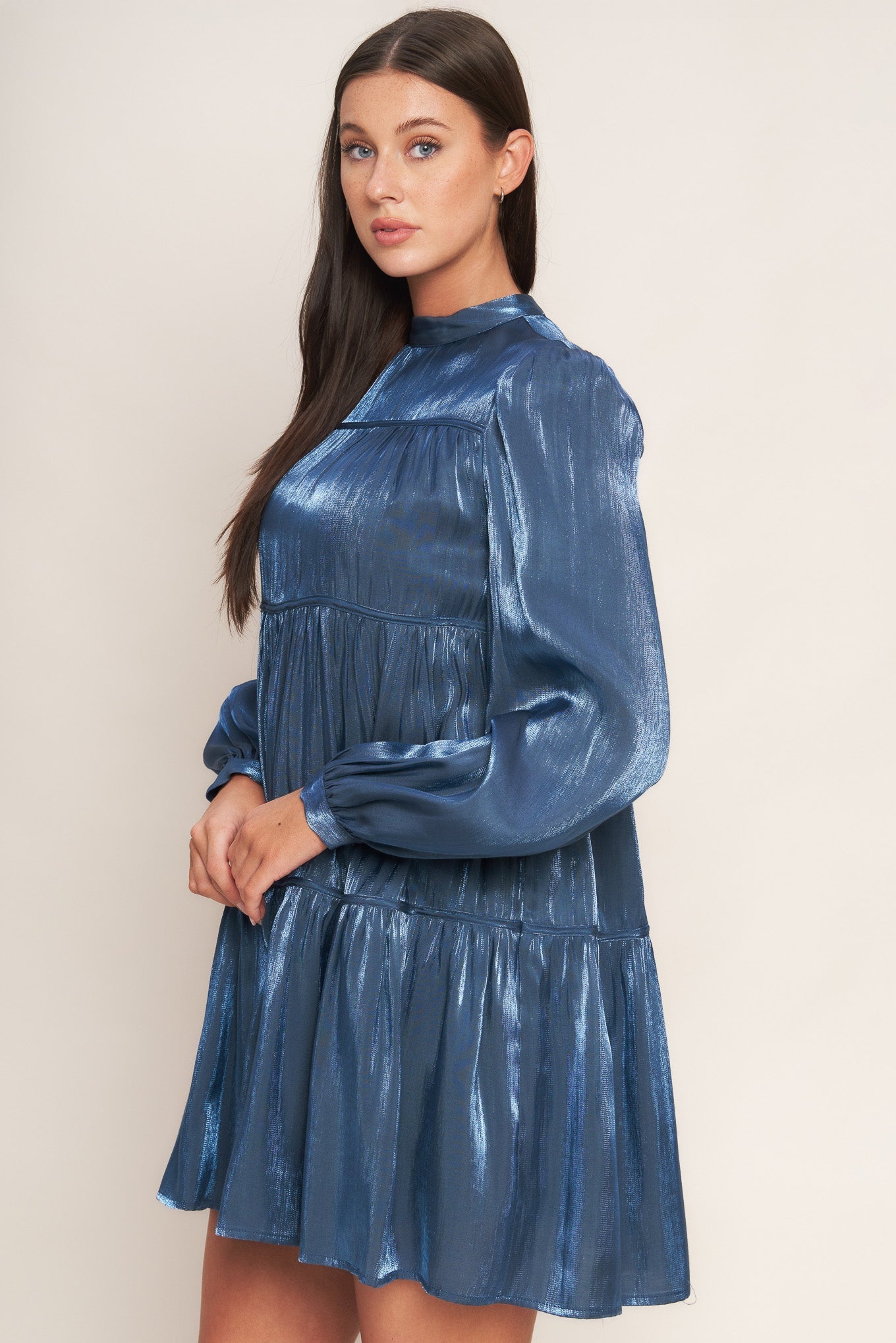 SERENITY CALLING WOVEN BABYDOLL MINI DRESS Flying Tomato