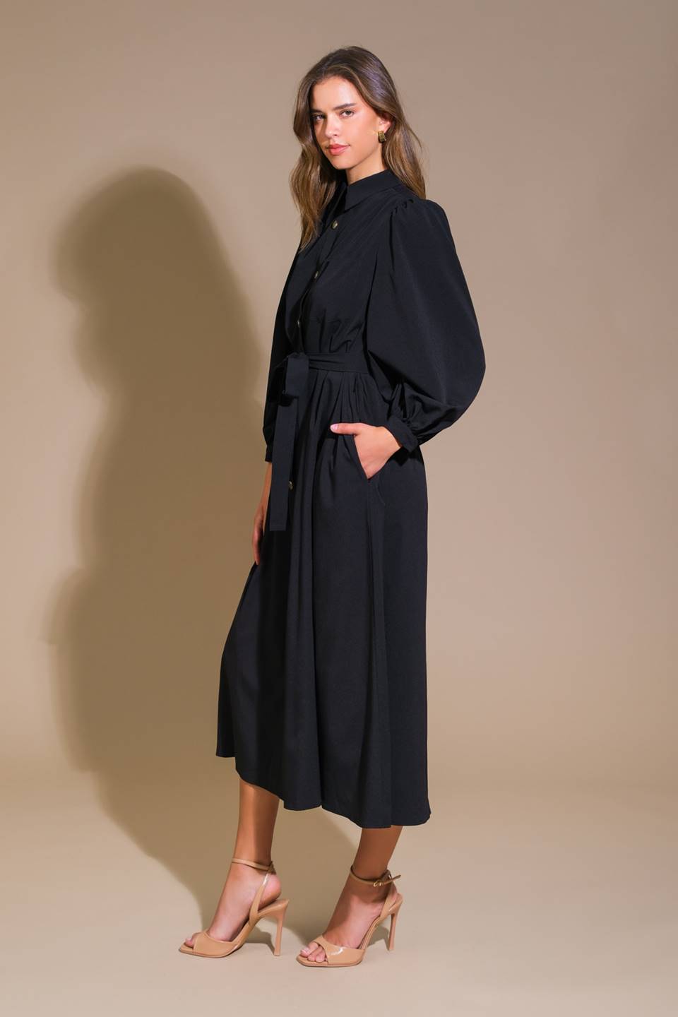 CAN'T RELACE YOU WOVEN MIDI DRESS Flying Tomato