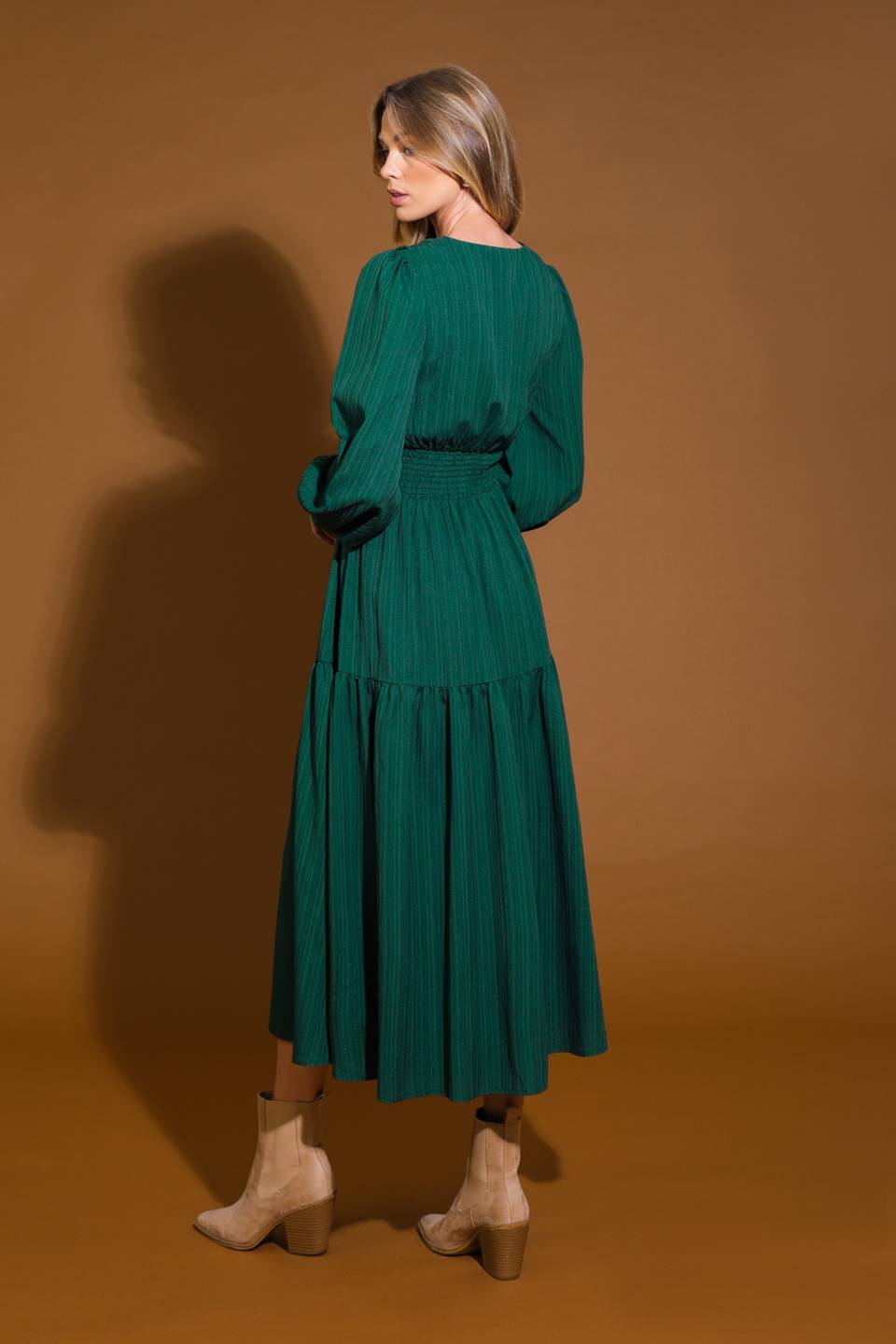 POSH PRESENCE WOVEN MIDI DRESS Flying Tomato