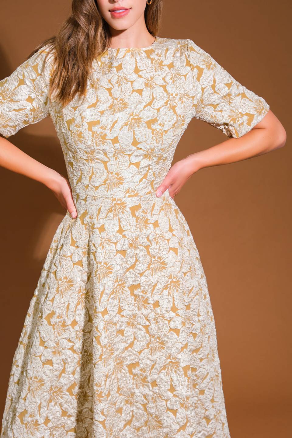 INFINITE ADORATION WOVEN MIDI DRESS Flying Tomato