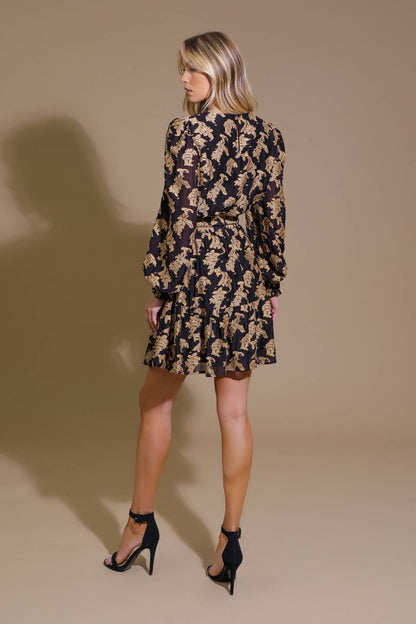 NEW MOON RISING JACQUARD WOVEN MINI DRESS