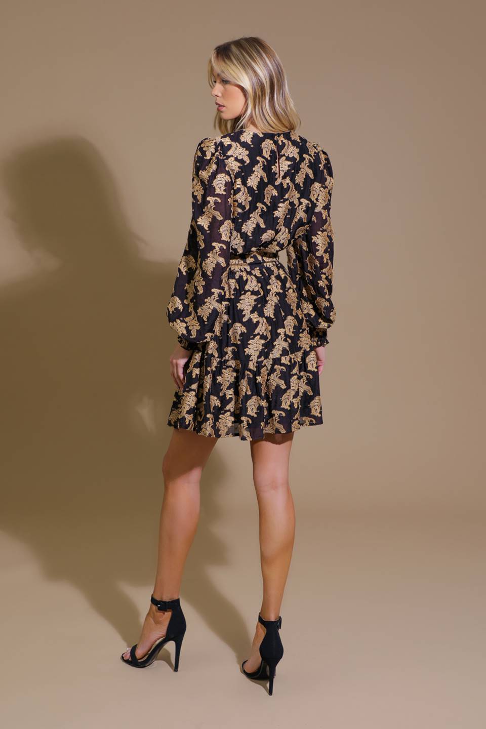 NEW MOON RISING JACQUARD WOVEN MINI DRESS Flying Tomato