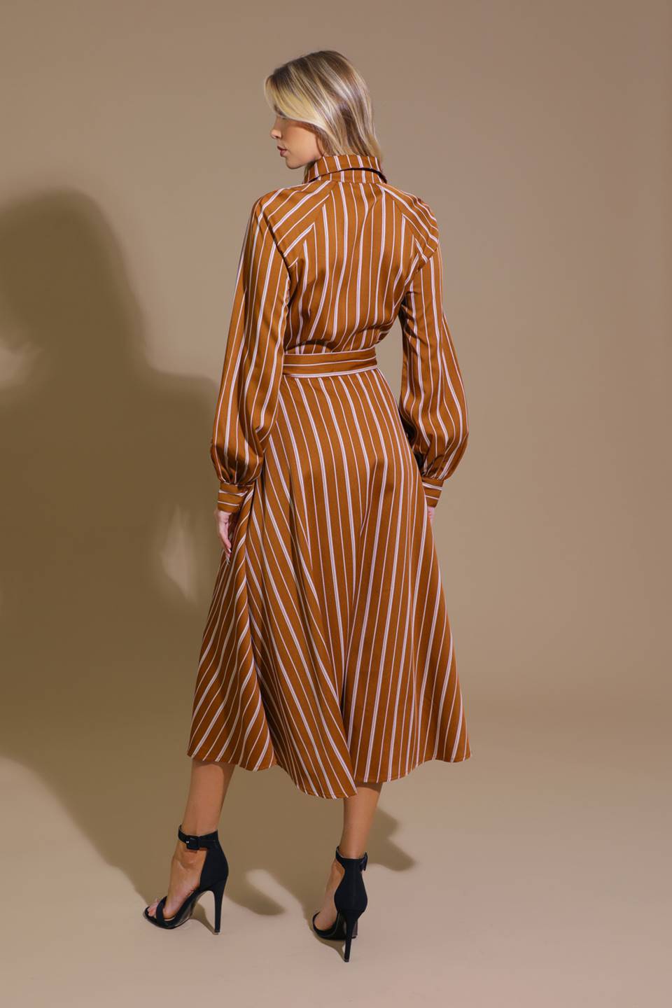 FOREVER YOUR GIRL WOVEN MIDI DRESS