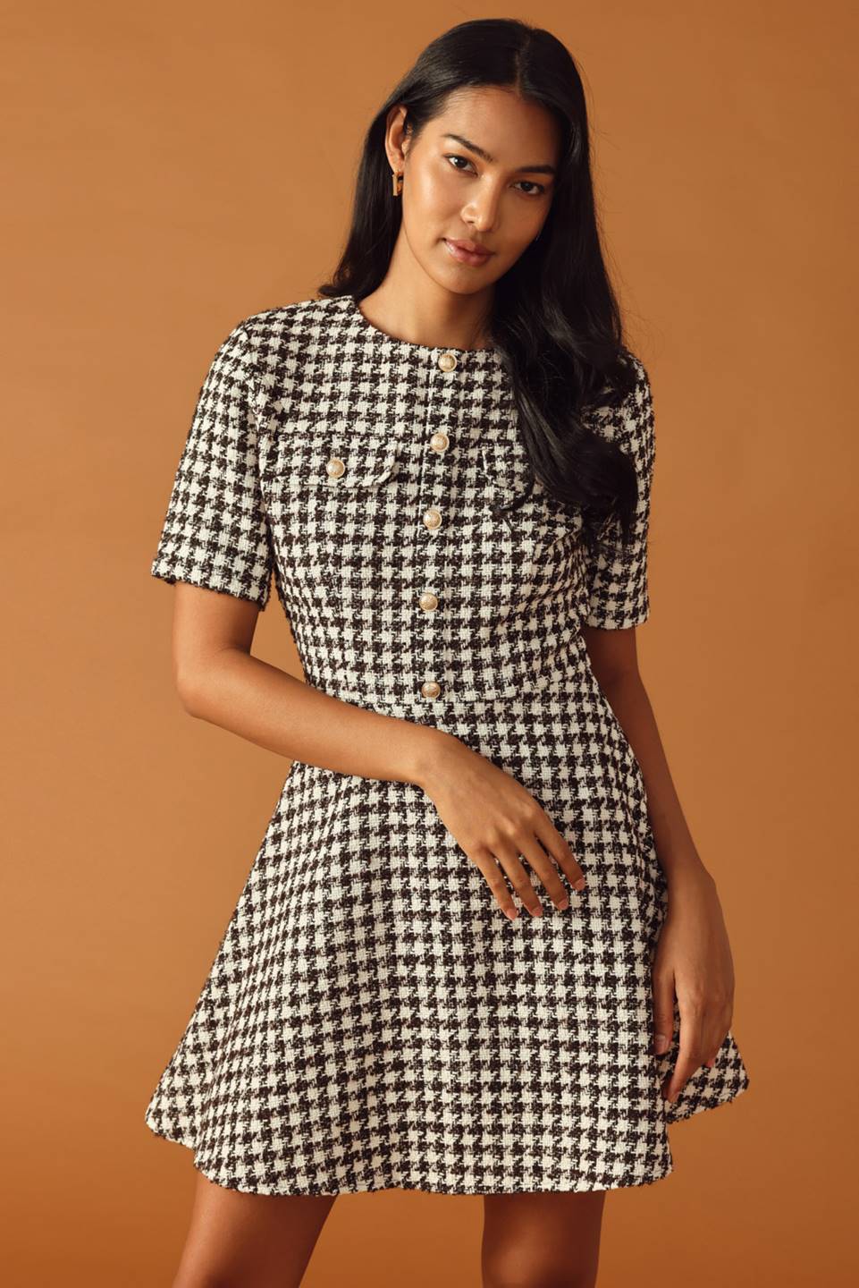 FALLING INTO PLACE TWEED MINI DRESS Flying Tomato