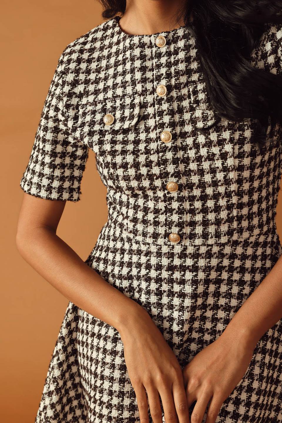 FALLING INTO PLACE TWEED MINI DRESS Flying Tomato