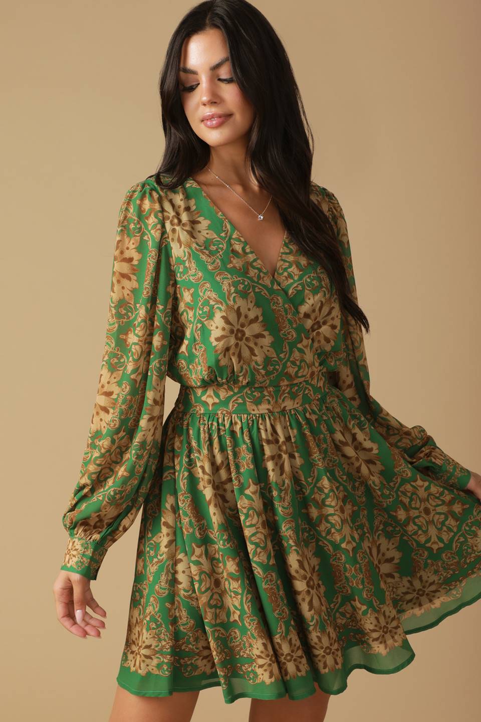 GOT ME WONDERING WOVEN MINI DRESS Flying Tomato