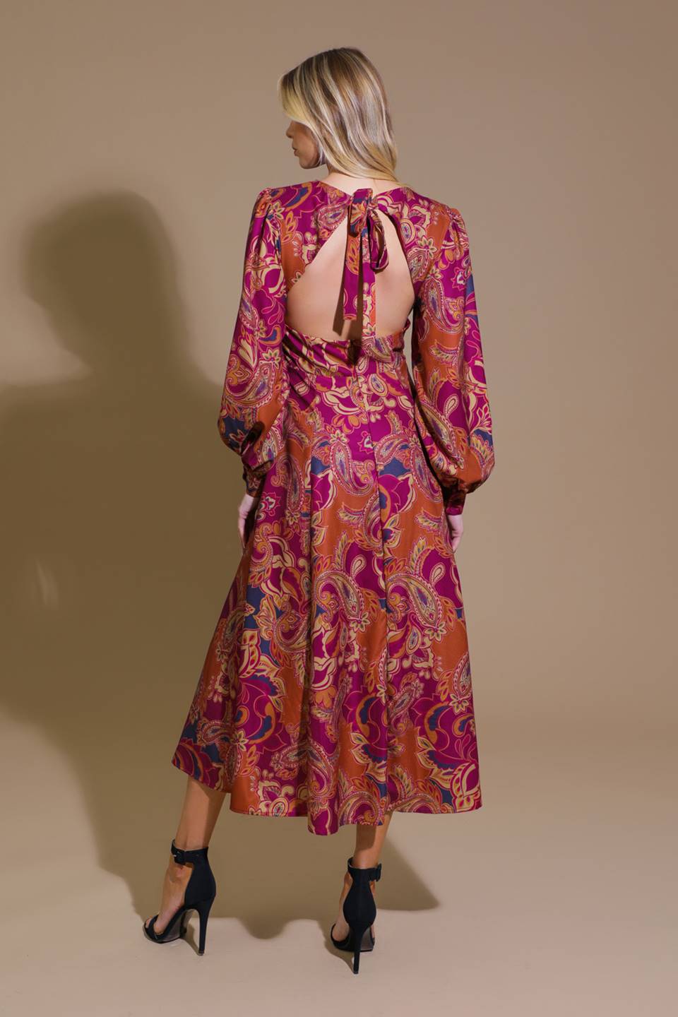 FOREVERMORE WOVEN MIDI DRESS Flying Tomato