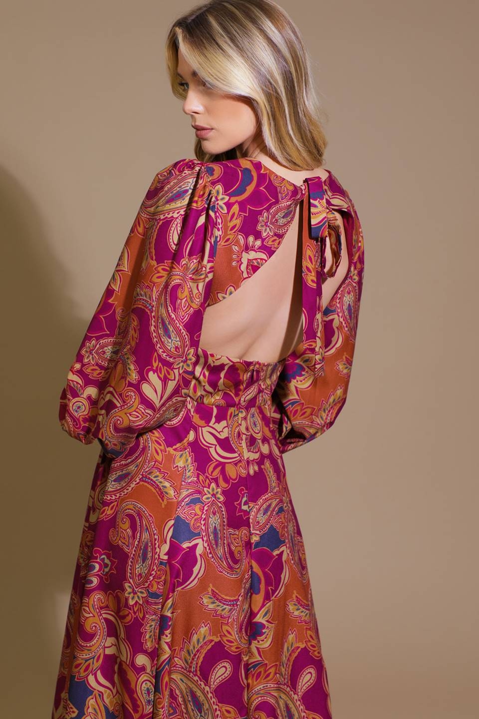 FOREVERMORE WOVEN MIDI DRESS Flying Tomato