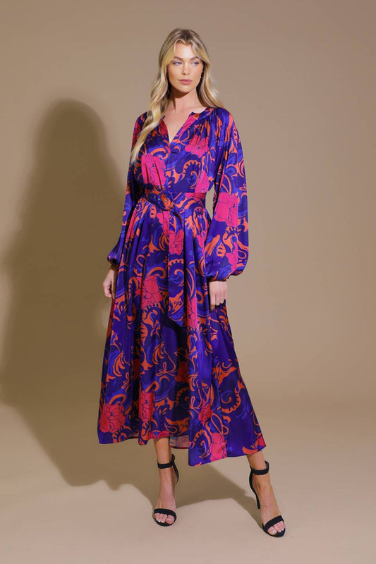 DO YOU MIND WOVEN MIDI DRESS Flying Tomato