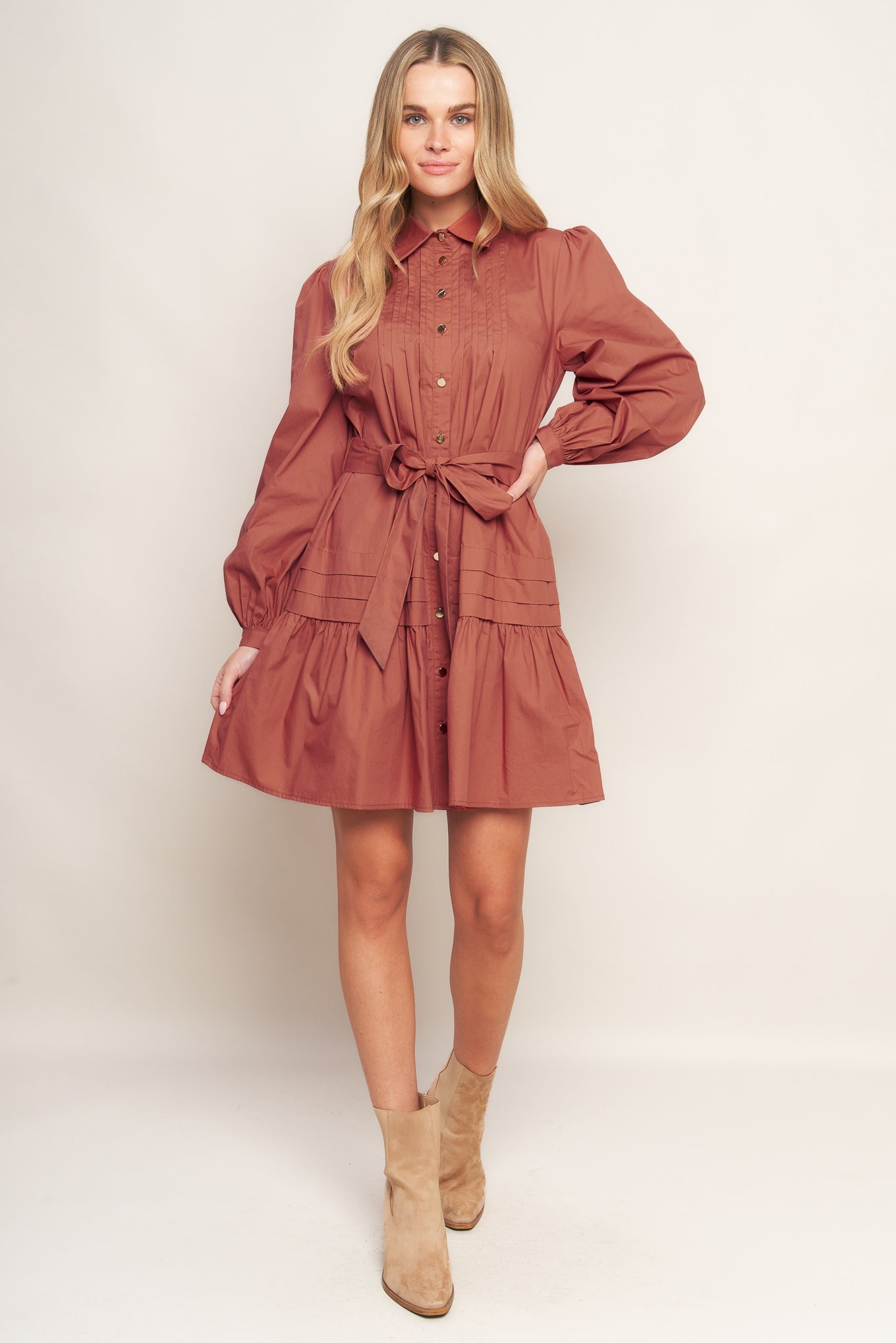 AESTHETIC POSE WOVEN MINI DRESS Flying Tomato