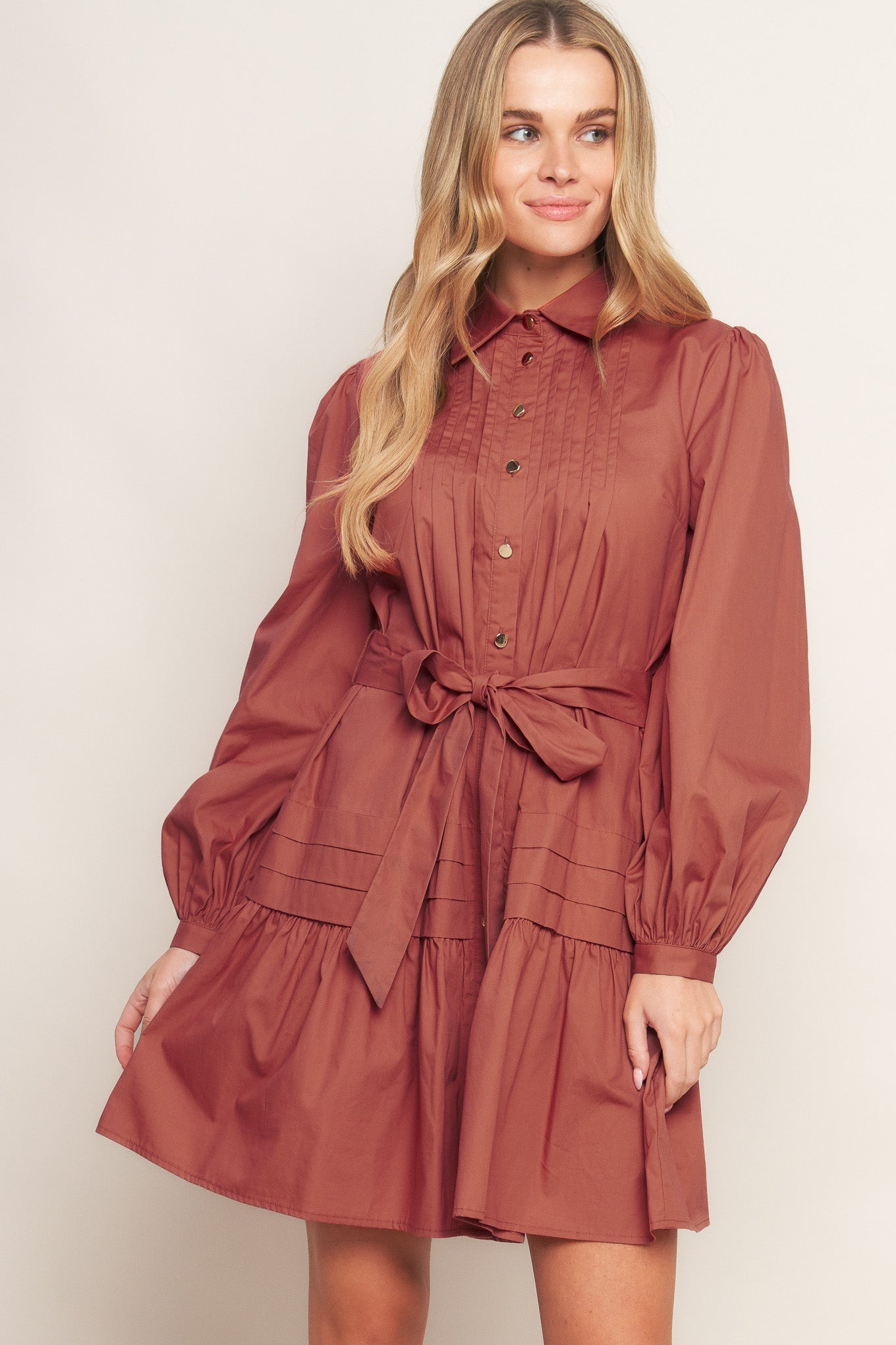 AESTHETIC POSE WOVEN MINI DRESS Flying Tomato