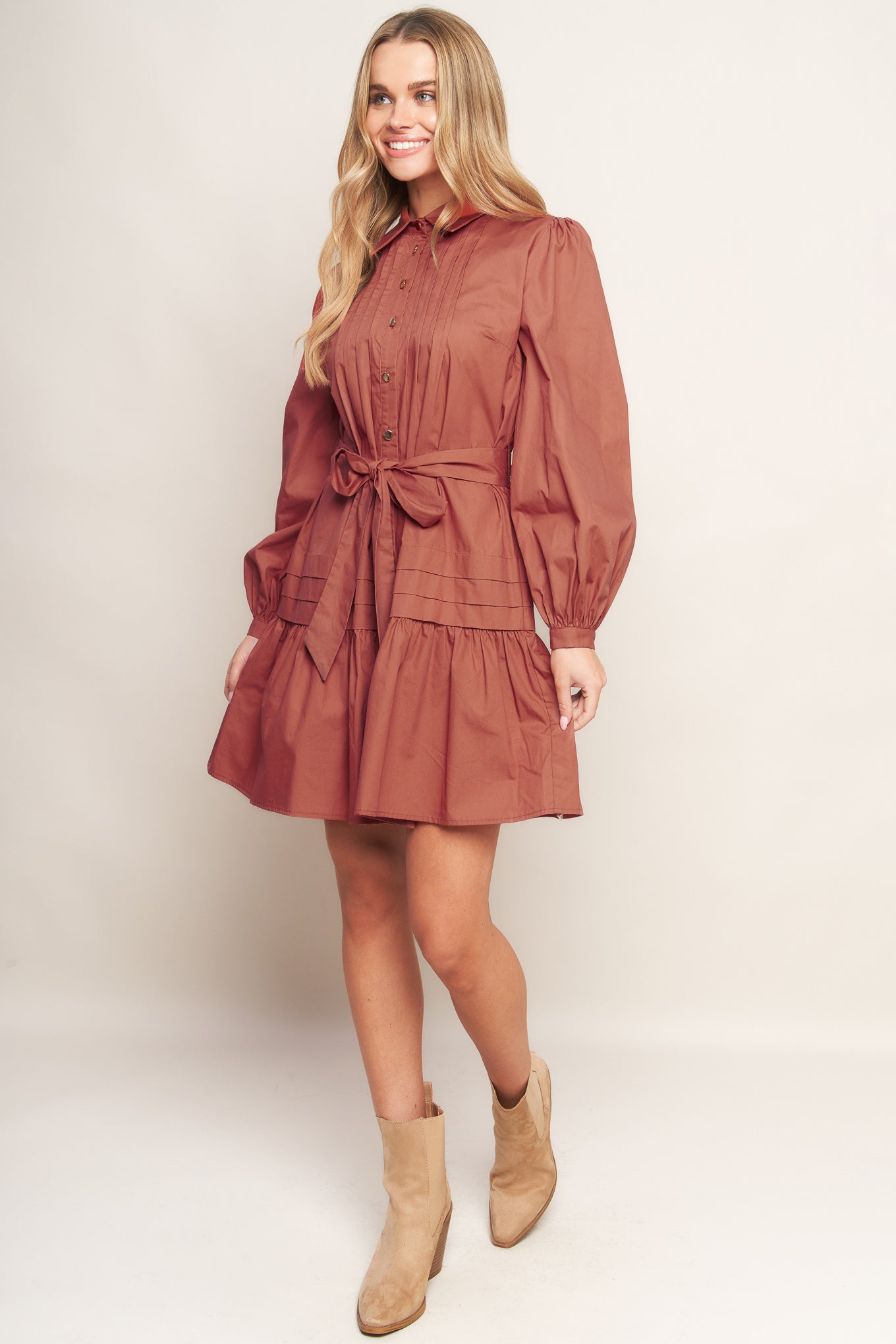 AESTHETIC POSE WOVEN MINI DRESS Flying Tomato