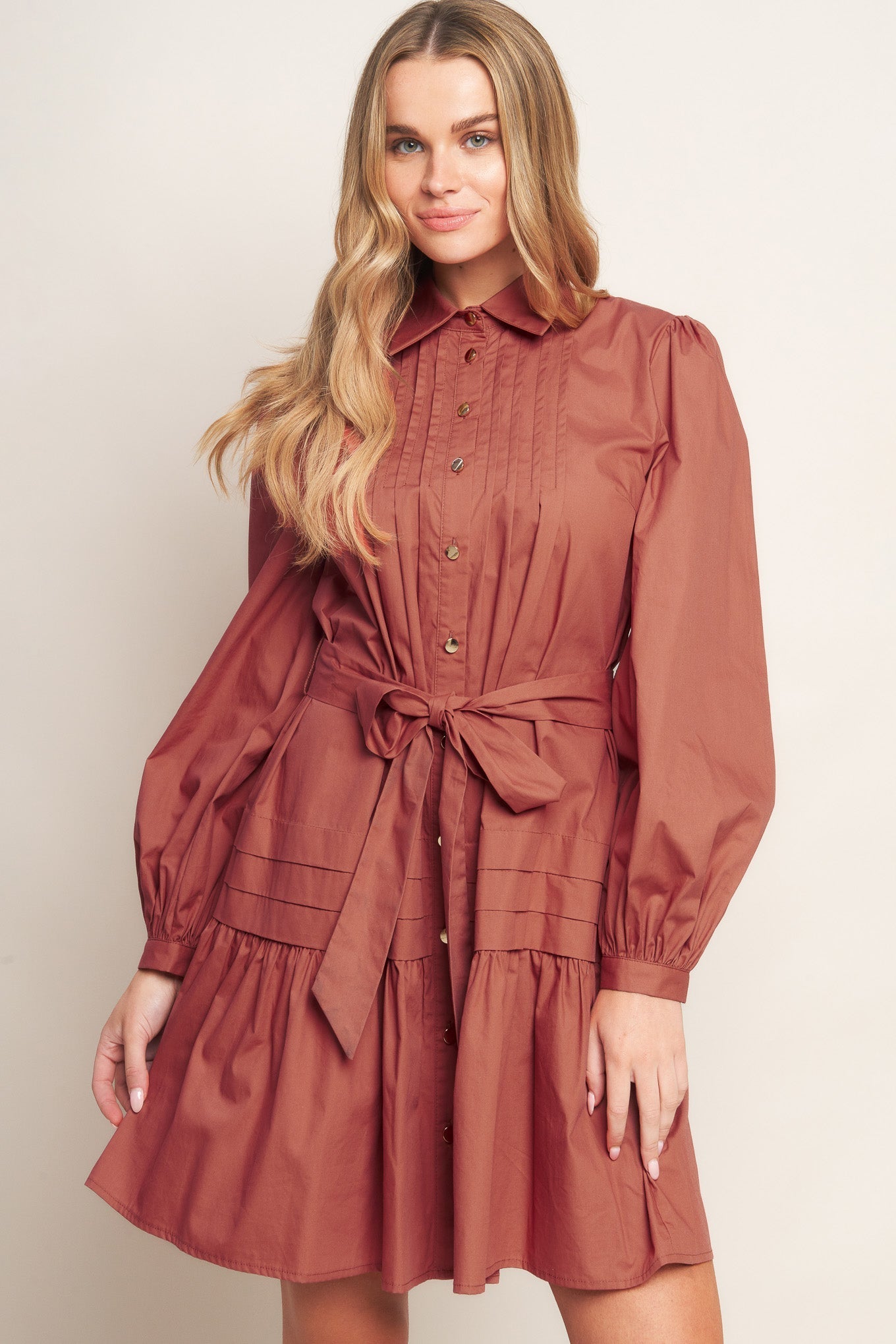 AESTHETIC POSE WOVEN MINI DRESS Flying Tomato