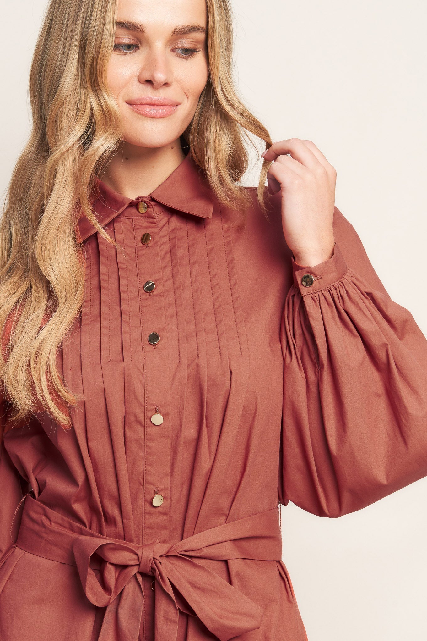 AESTHETIC POSE WOVEN MINI DRESS Flying Tomato