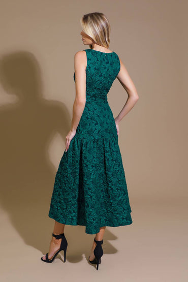 LOVELY ARRIVAL WOVEN MIDI DRESS