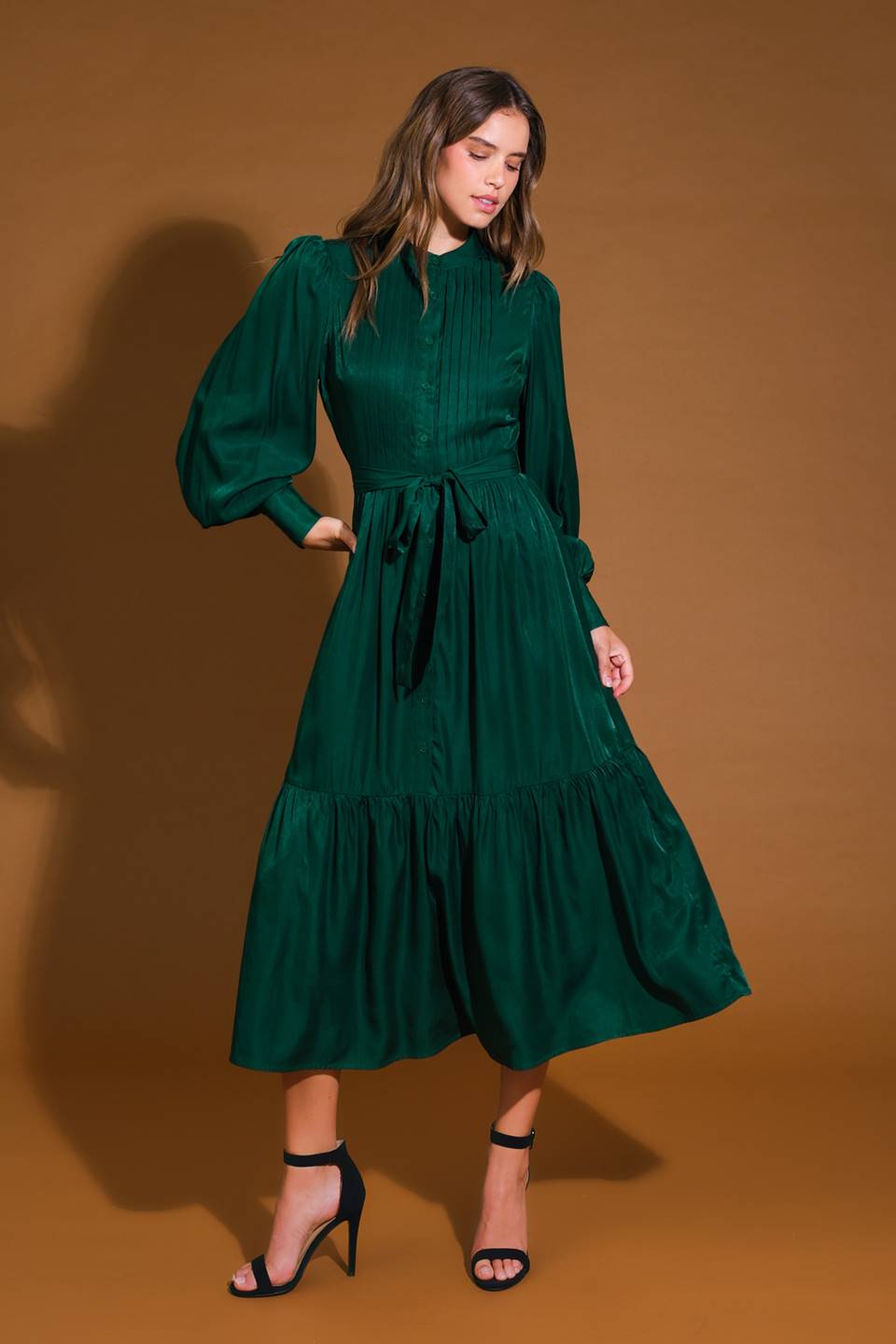 ETHEREAL GRACE WOVEN MIDI DRESS Flying Tomato