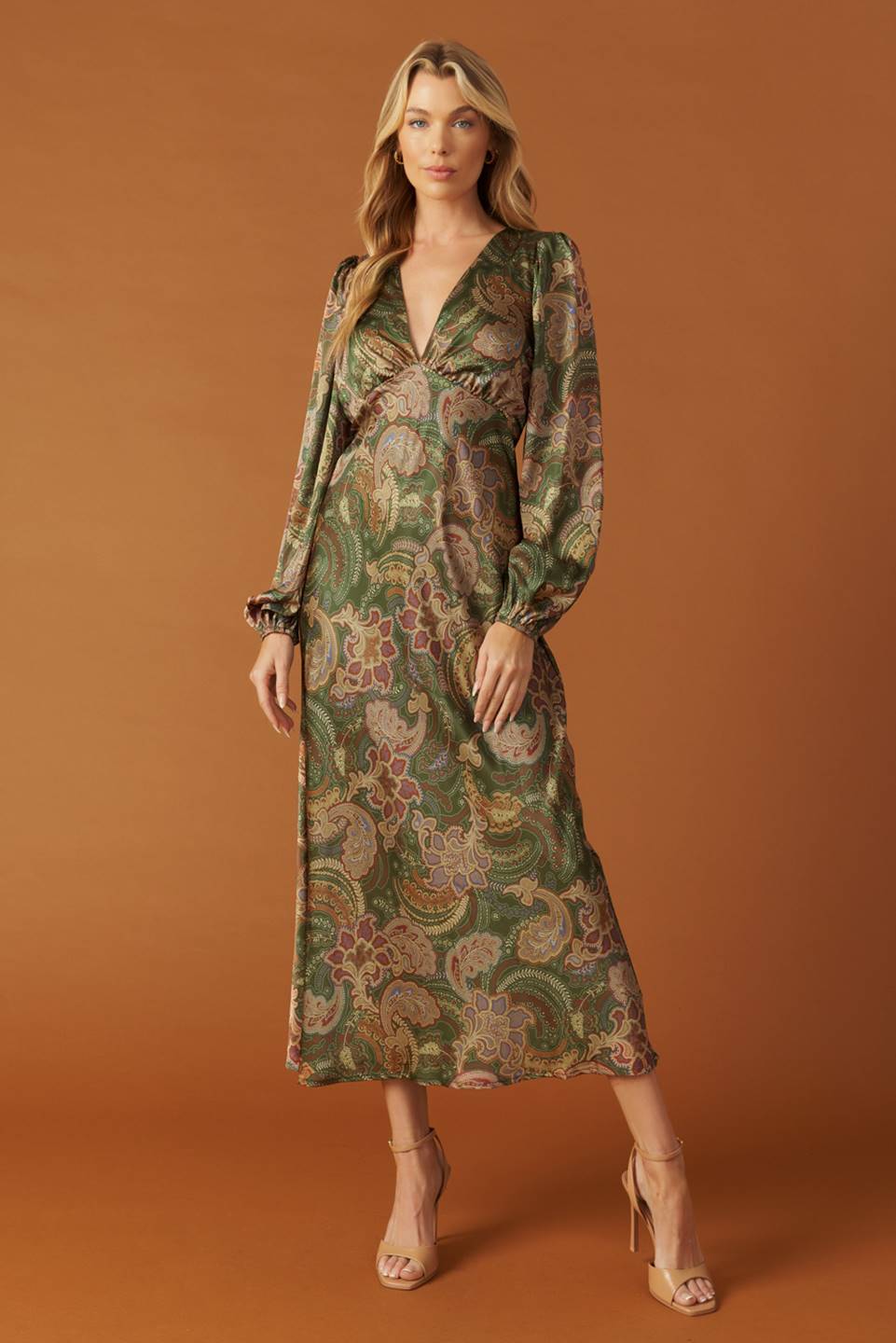 STICK SEASON WOVEN MIDI DRESS Flying Tomato