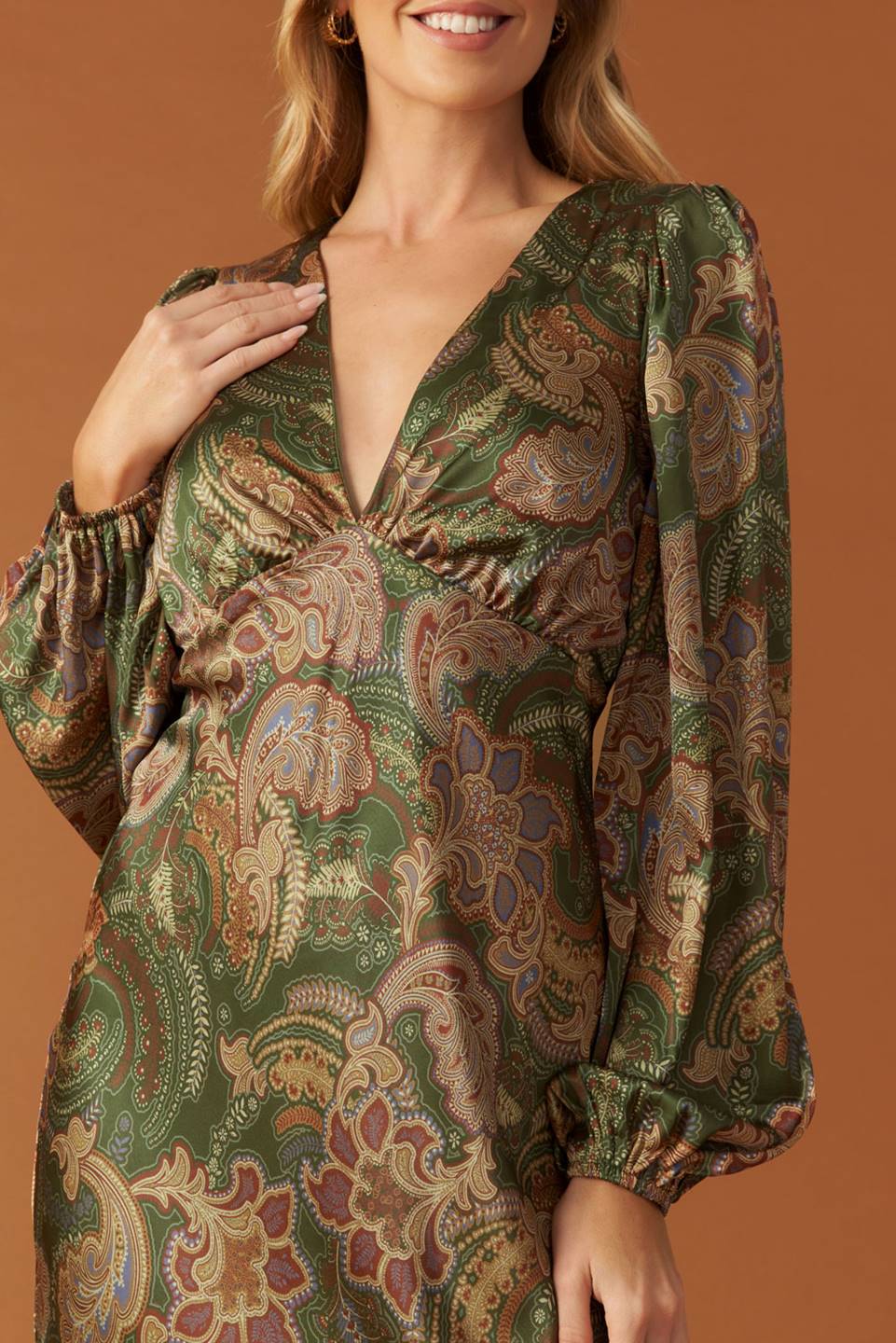 STICK SEASON WOVEN MIDI DRESS Flying Tomato