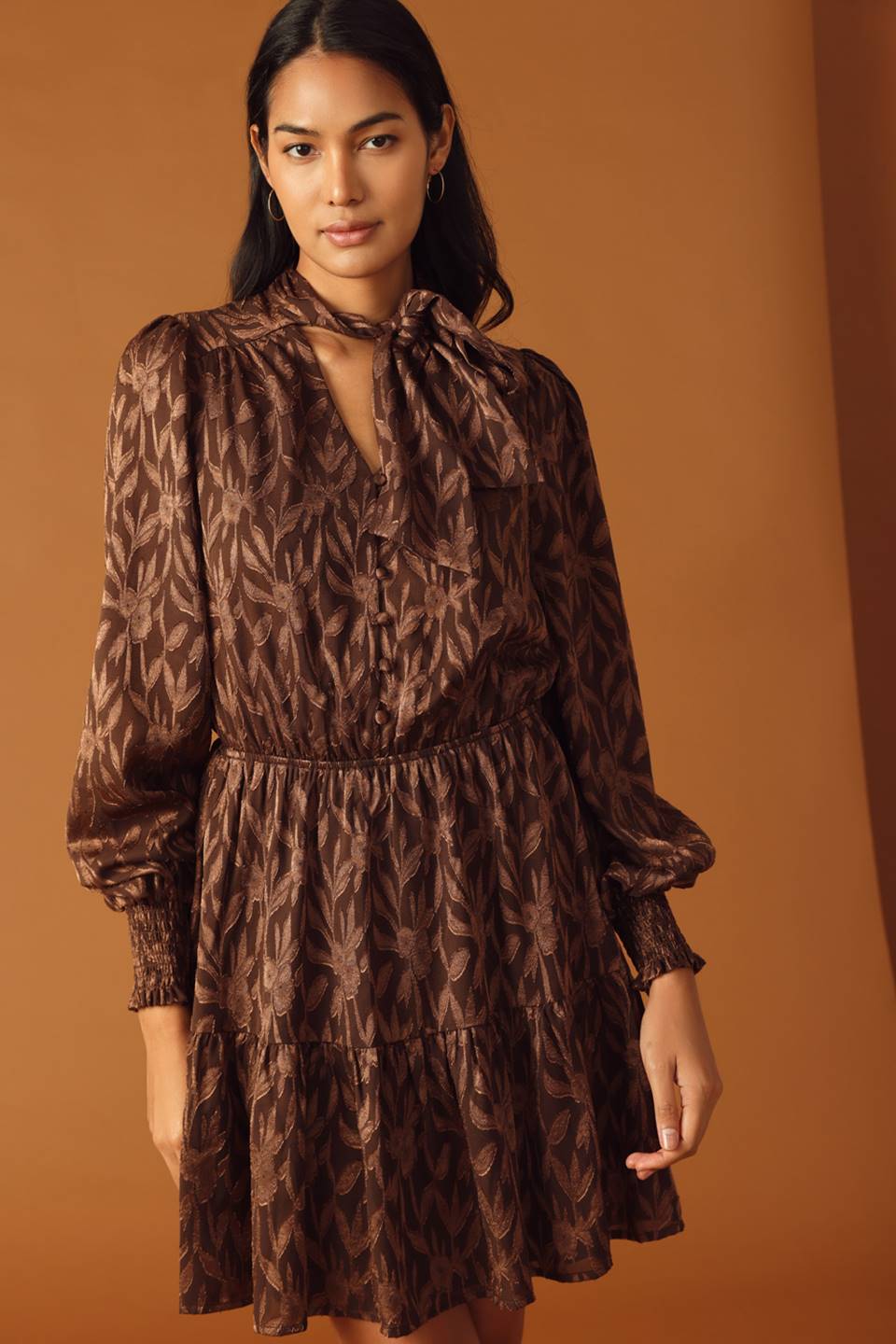 OPEN PATH ALMOND WOVEN MINI DRESS Flying Tomato