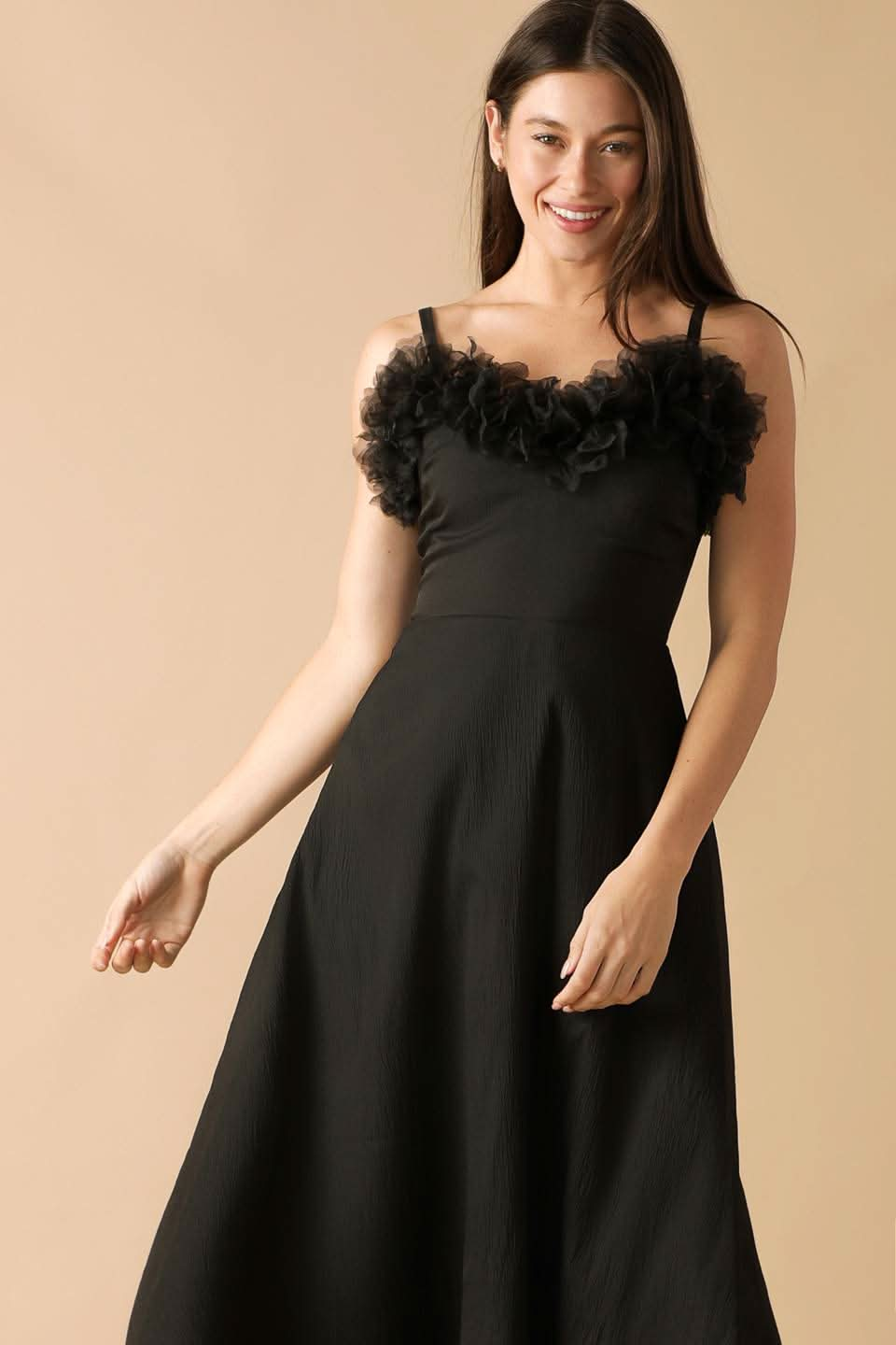 WHISPERING PINES SWEETHEART MIDI DRESS